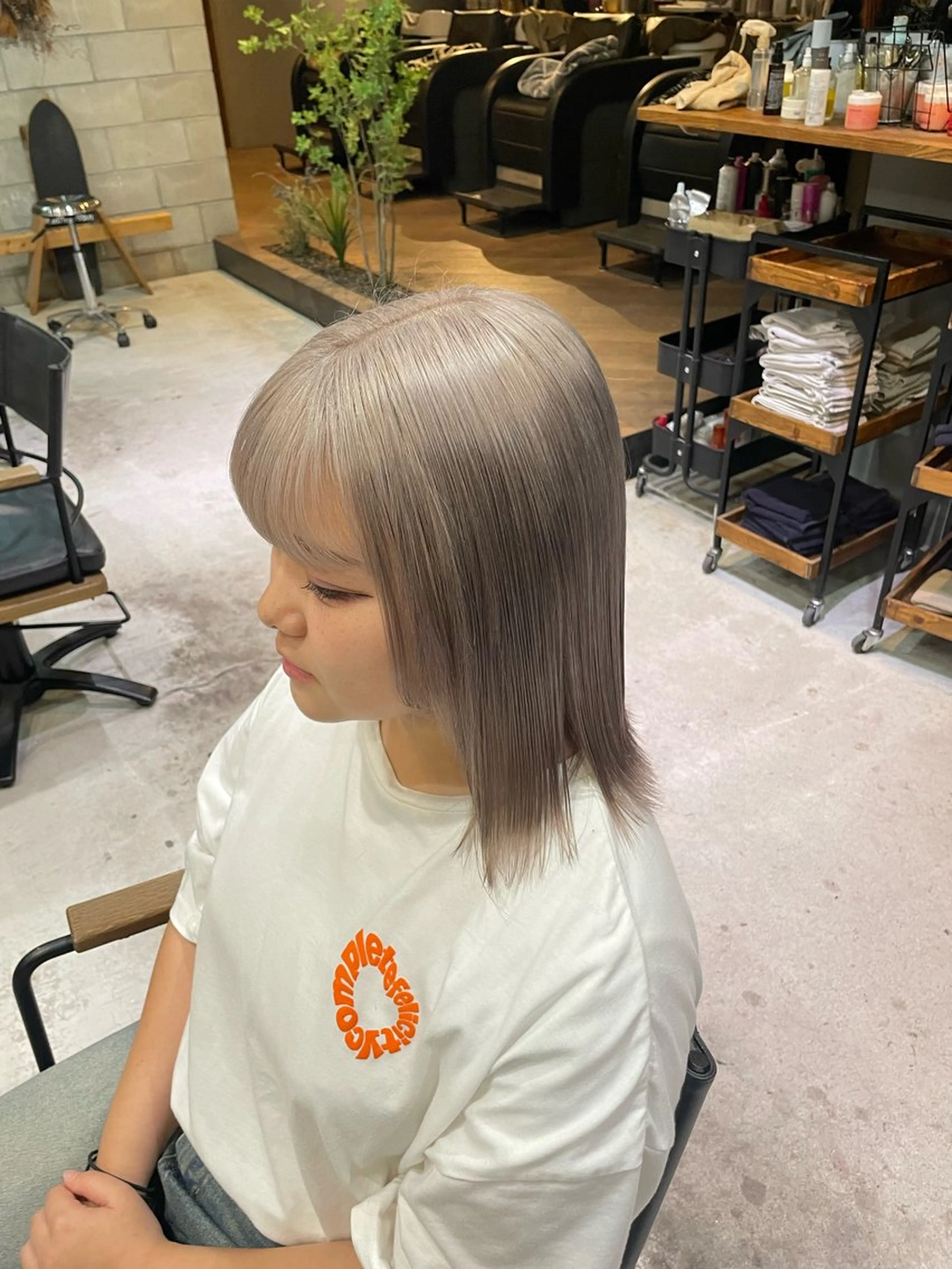 ミディアム カラー ヘアカラー 艶髪/透明感カラー/ 韓国/nonokaのヘアスタイル