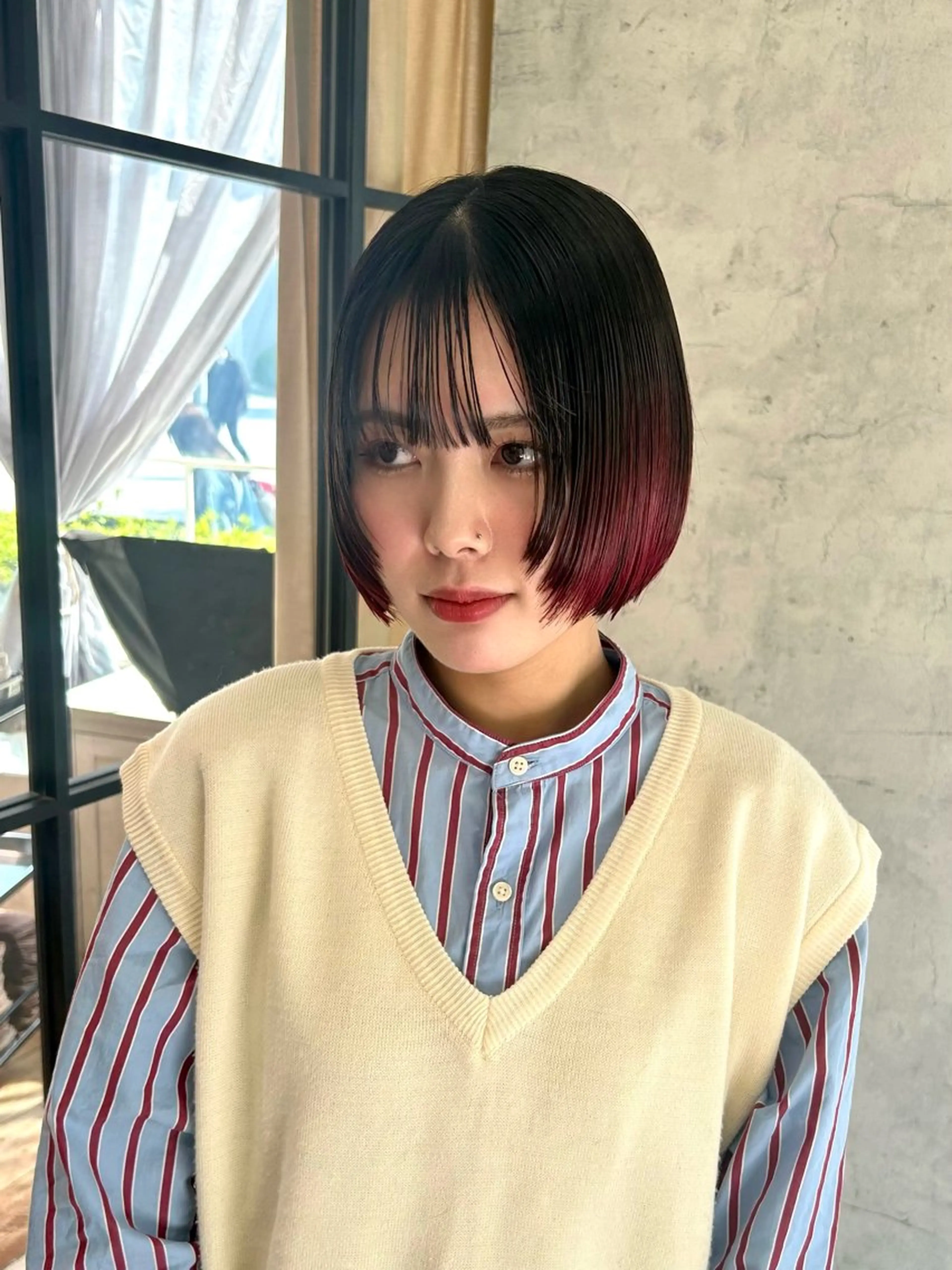 ショート ボブ レイヤーカット カット ボブレイヤー/ ブリーチ/miyuuのヘアスタイル