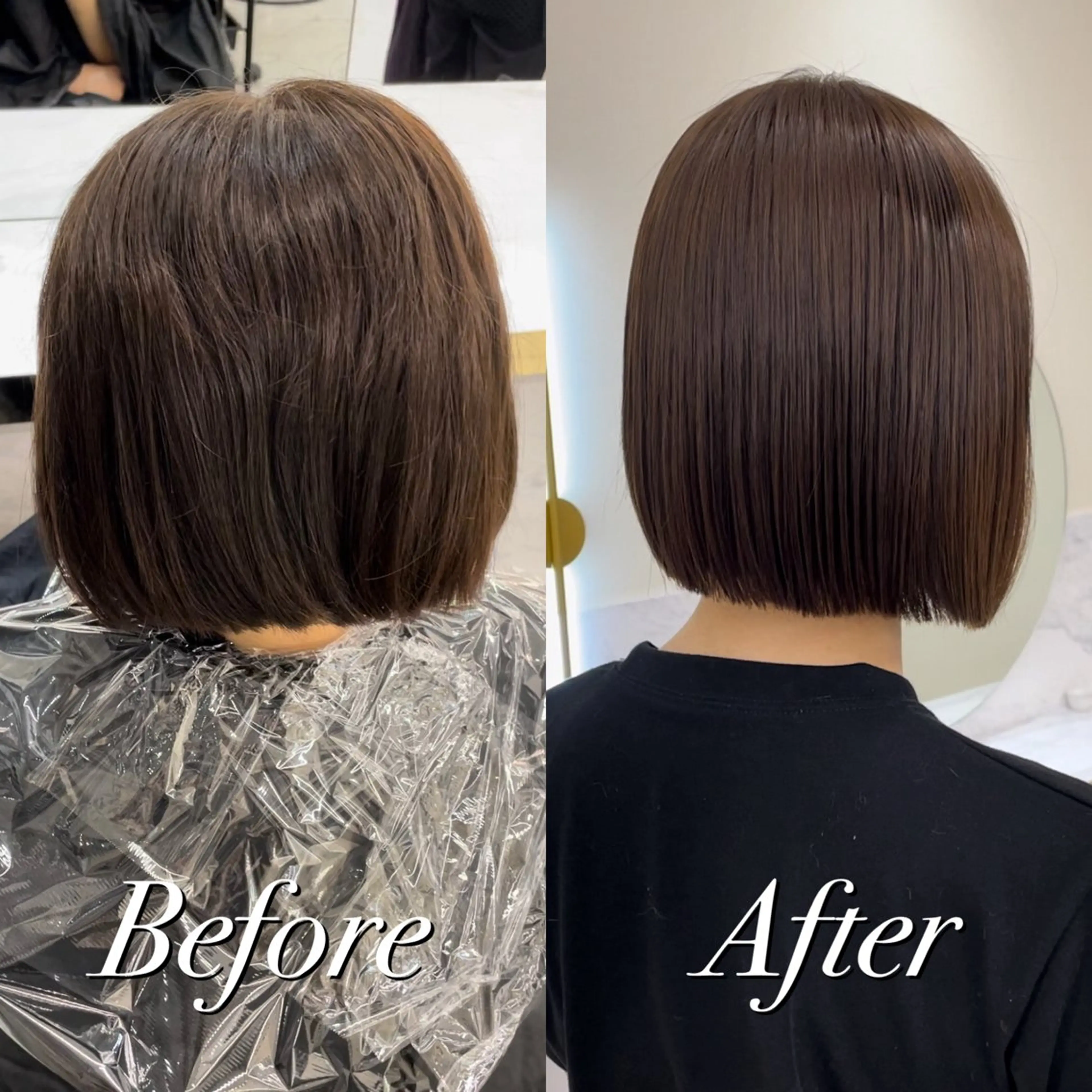 ミディアム カラー ヘアアレンジ 髪質改善 縮毛矯正 酸性ストレート カット ヘアカラー 縮毛矯正 トリートメント maoブリーチ無し 似合わせカラーのヘアスタイル