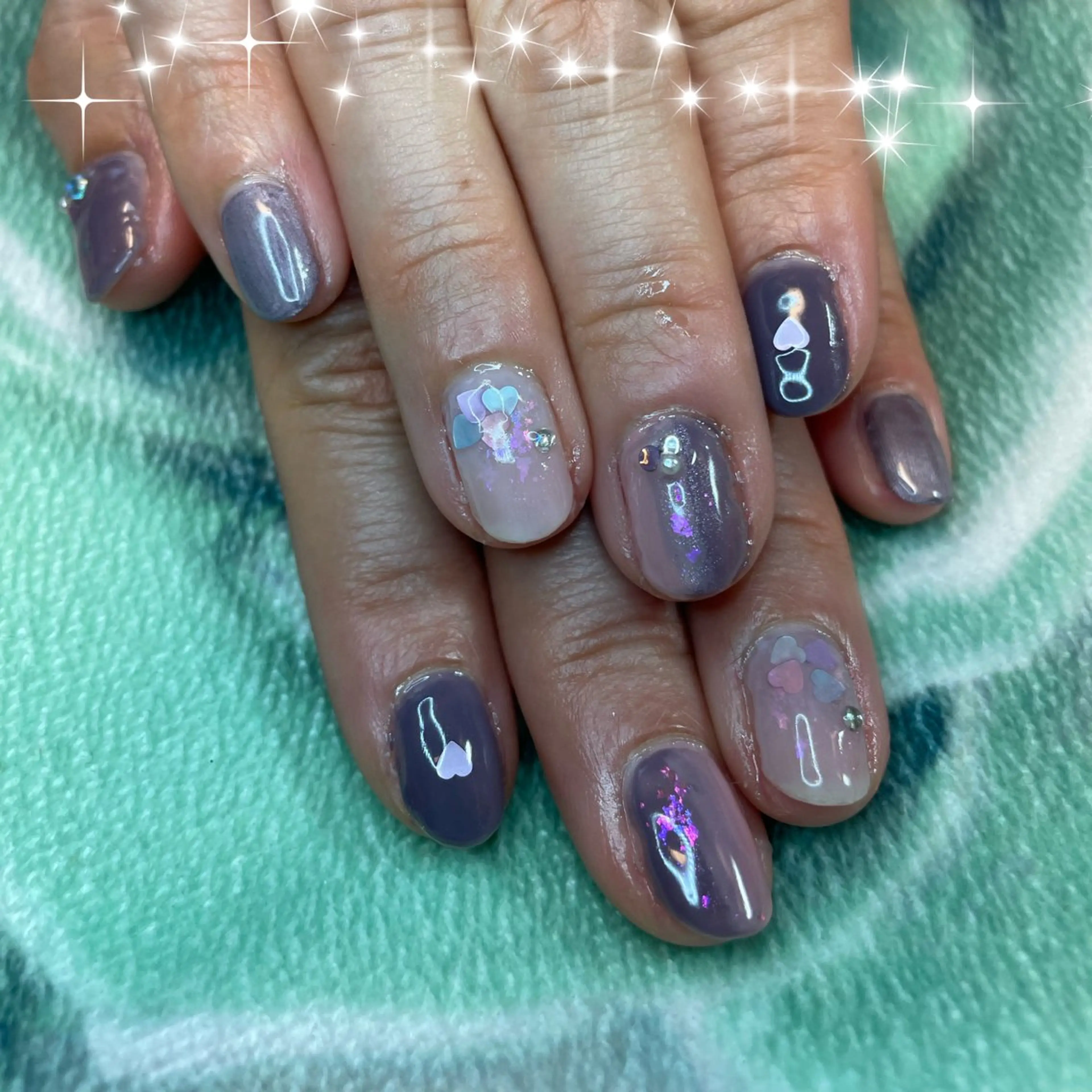 ネイル グラデーション ハート バレンタイン NAIL★M 真紀のネイルデザイン