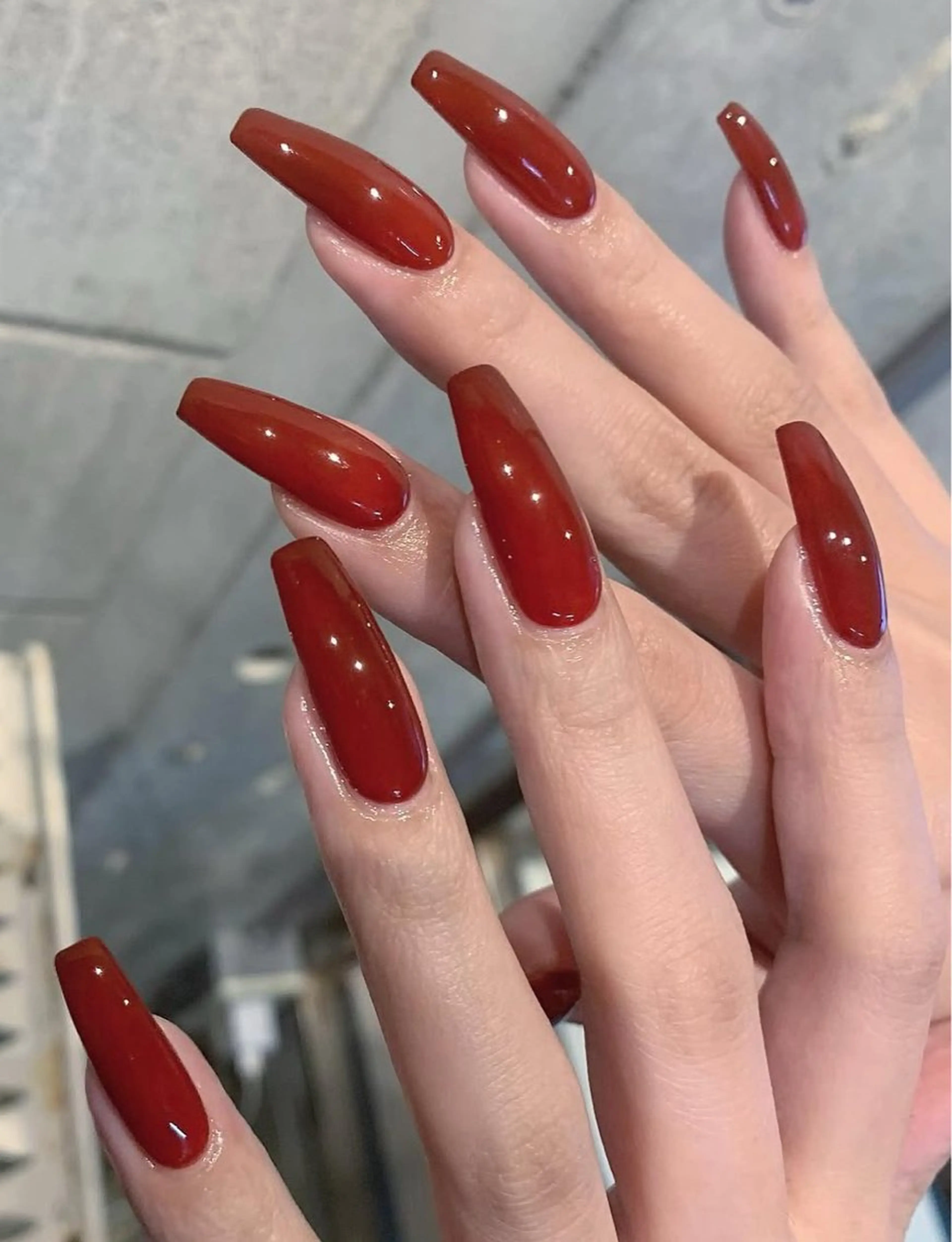 ネイル フレンチネイル ジェルネイル ガラスフレンチ ハロウィン ハート H.baby Nail Salonのネイルデザイン