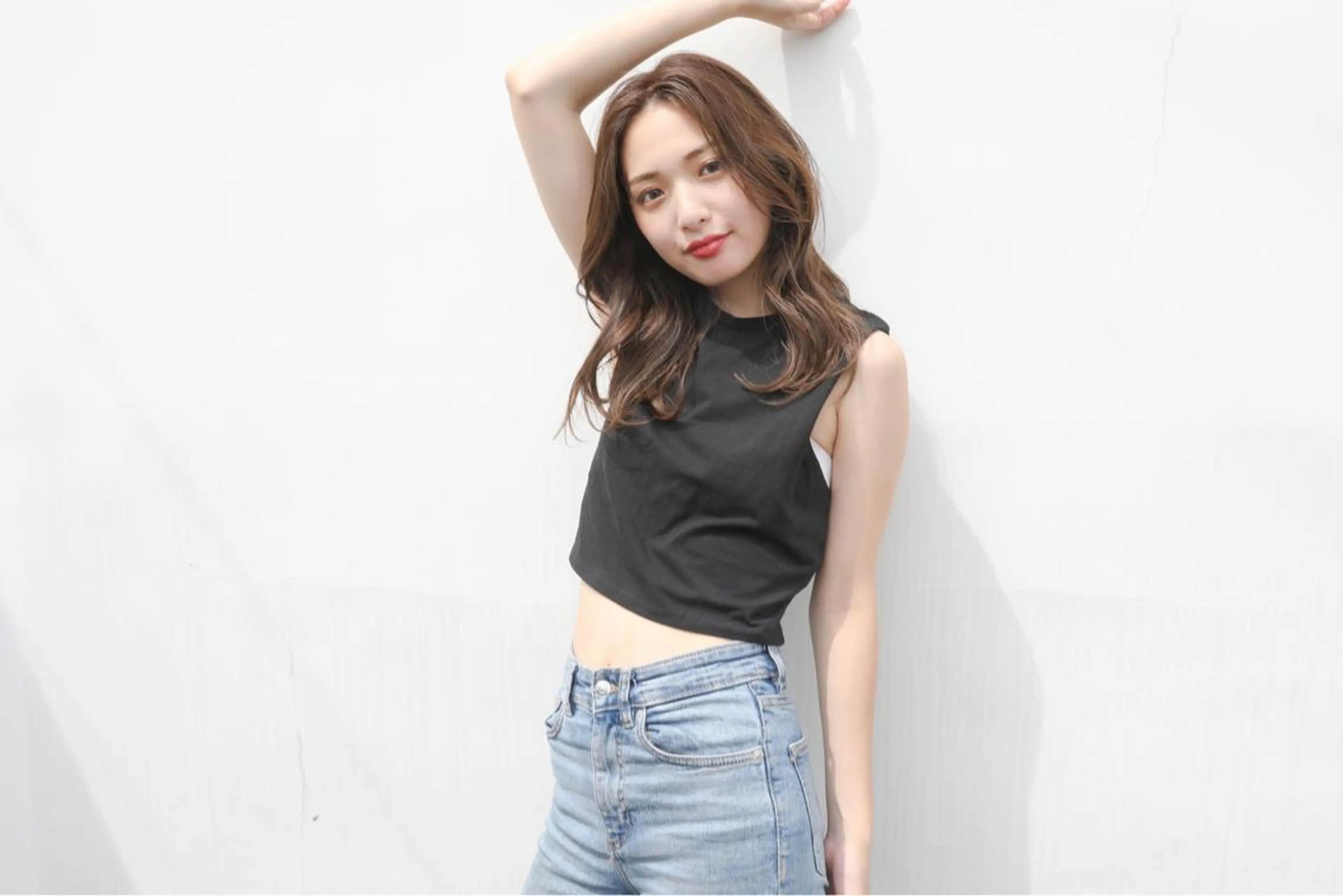 セミロング カラー ヘアアレンジ 韓国風ハッシュカット 🇰🇷オリーブ職人のヘアスタイル