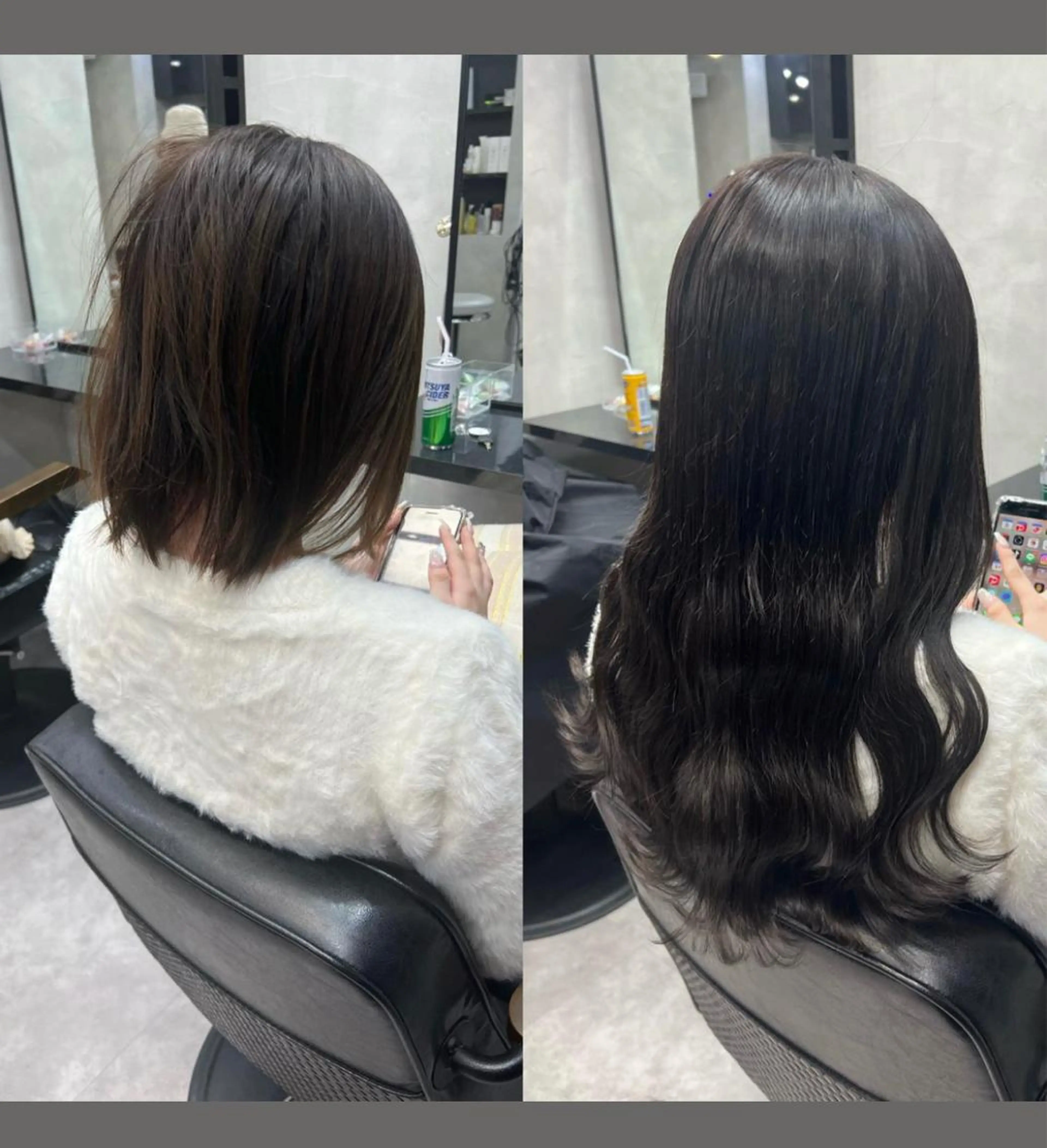 ミディアム エクステ 濱川響太レディース カットモデルのヘアスタイル