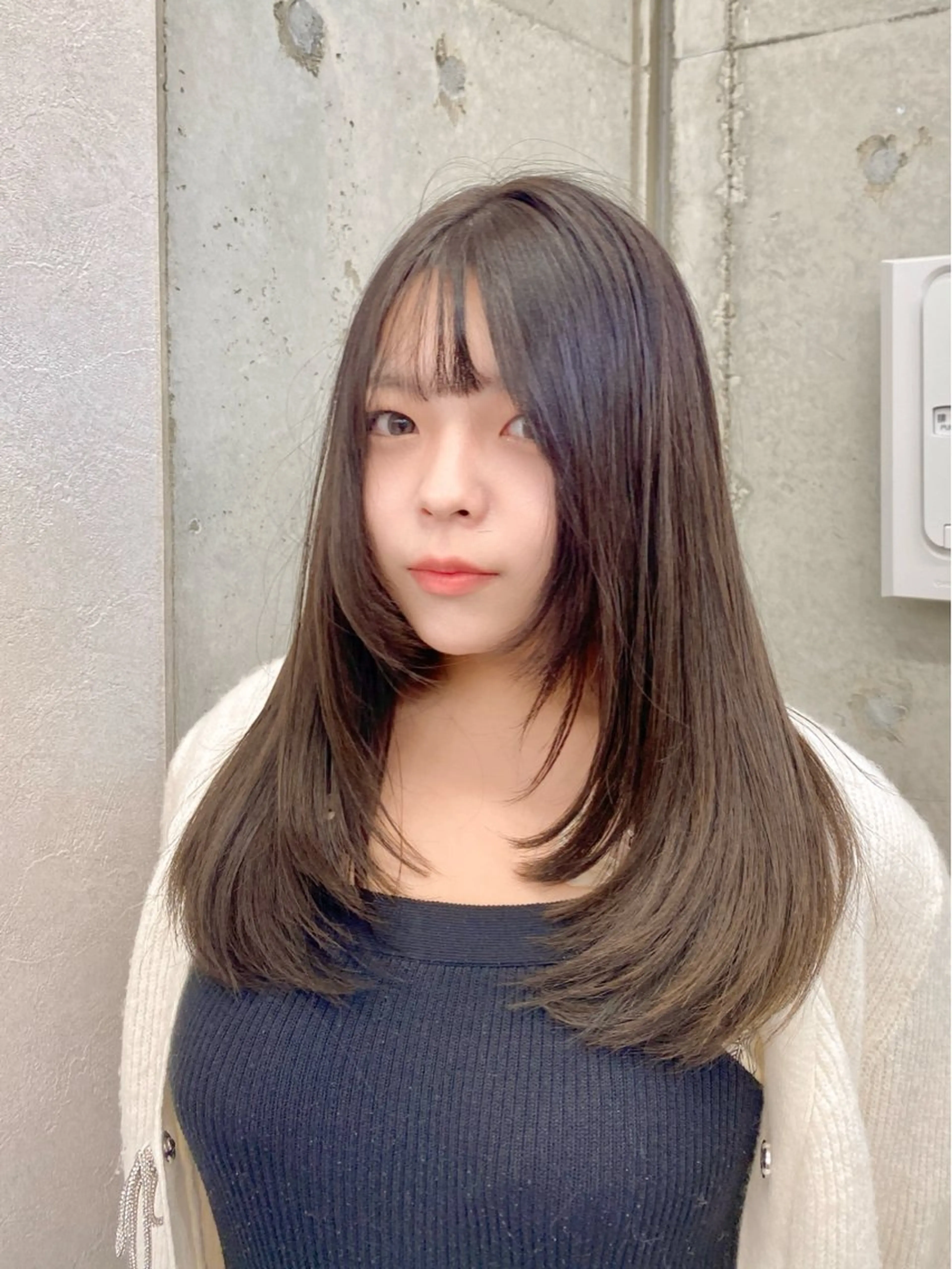 ミディアム レイヤーカット 齋藤 椋哉のヘアスタイル