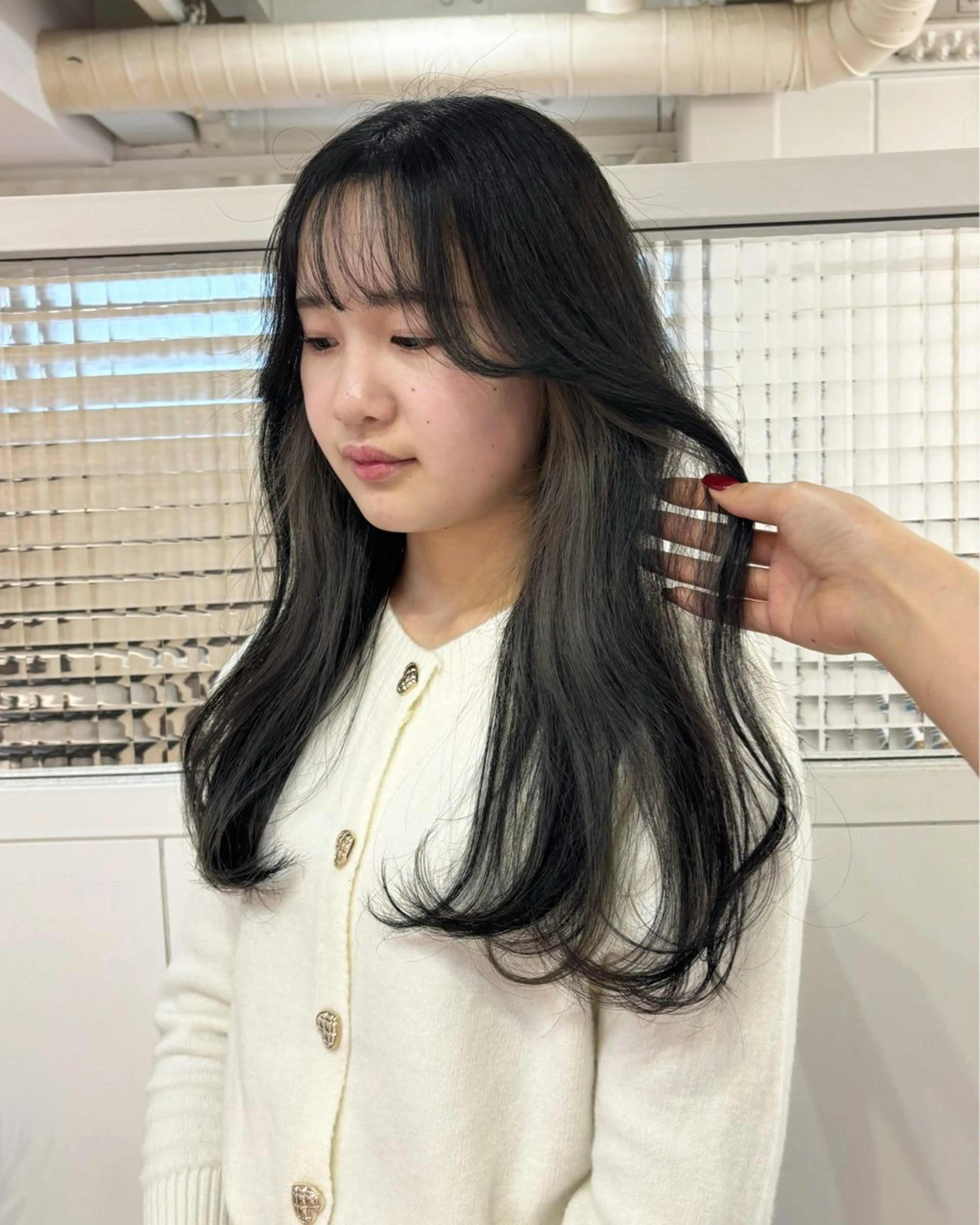 ロング ヘアカラー トリートメント 韓国レイヤー/ヘア カラー🎀ayamiのヘアスタイル