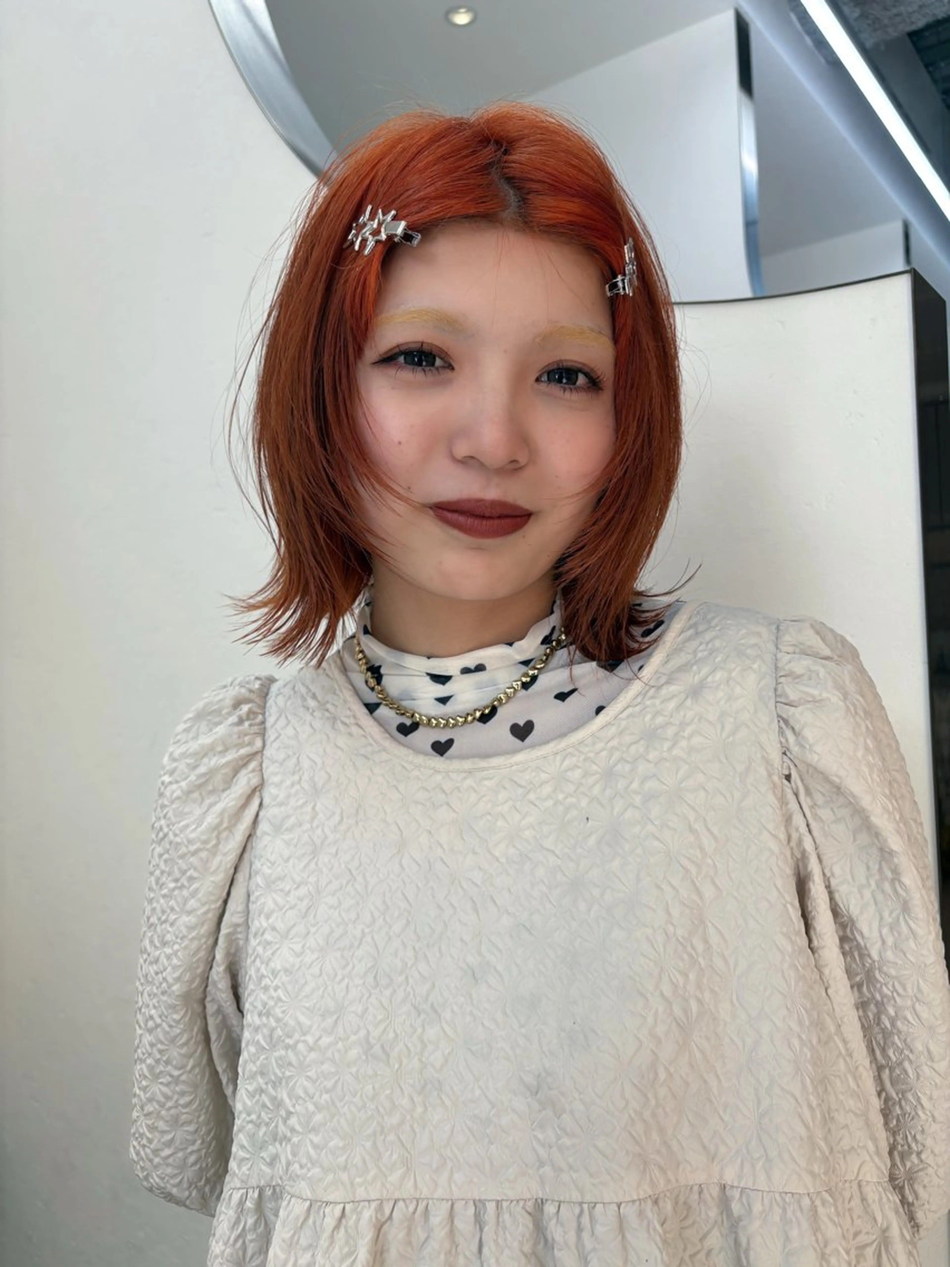 ミディアム カラー ひなた 艶カラー/渋谷のヘアスタイル