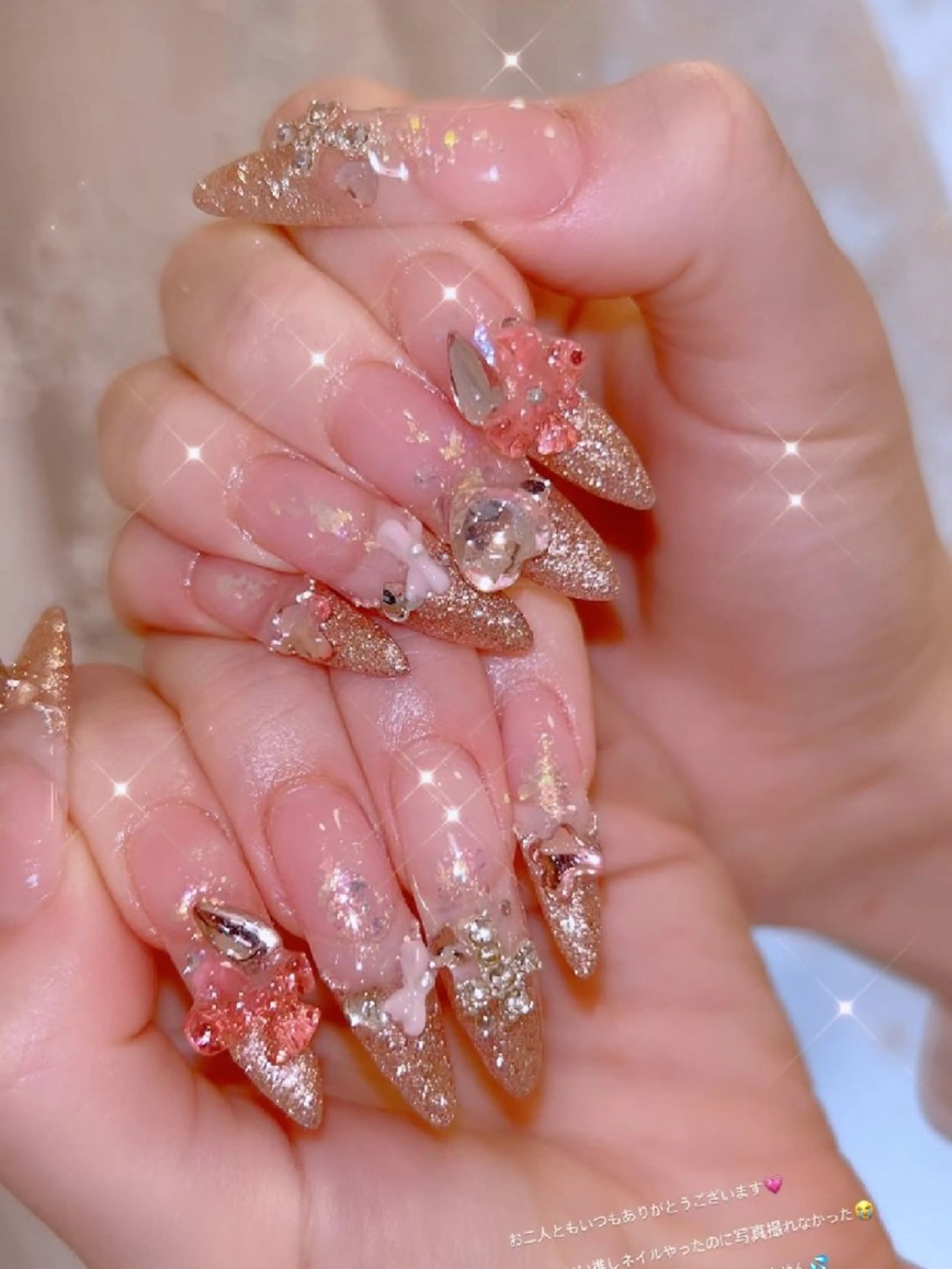 ネイル 長さ出し ジェルネイル 韓国ネイル マグネットネイル ニュアンスネイル ハンドネイル I LOVE ME  NAIL.｡.:*♡のネイルデザイン