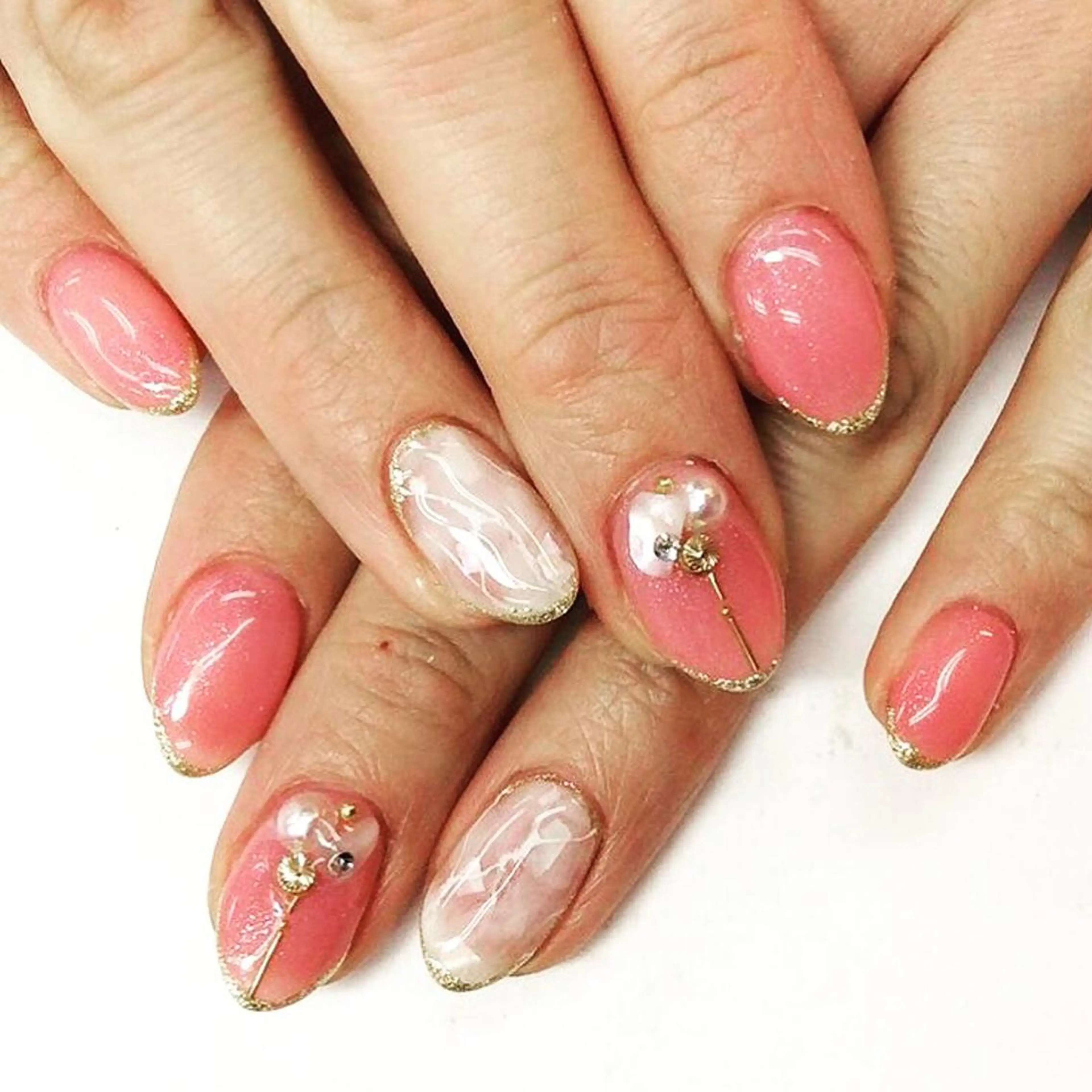 ネイル 大理石ネイル(マーブル) hair＆nail NO-MU所属・hair＆nail NO-MUのネイルデザイン