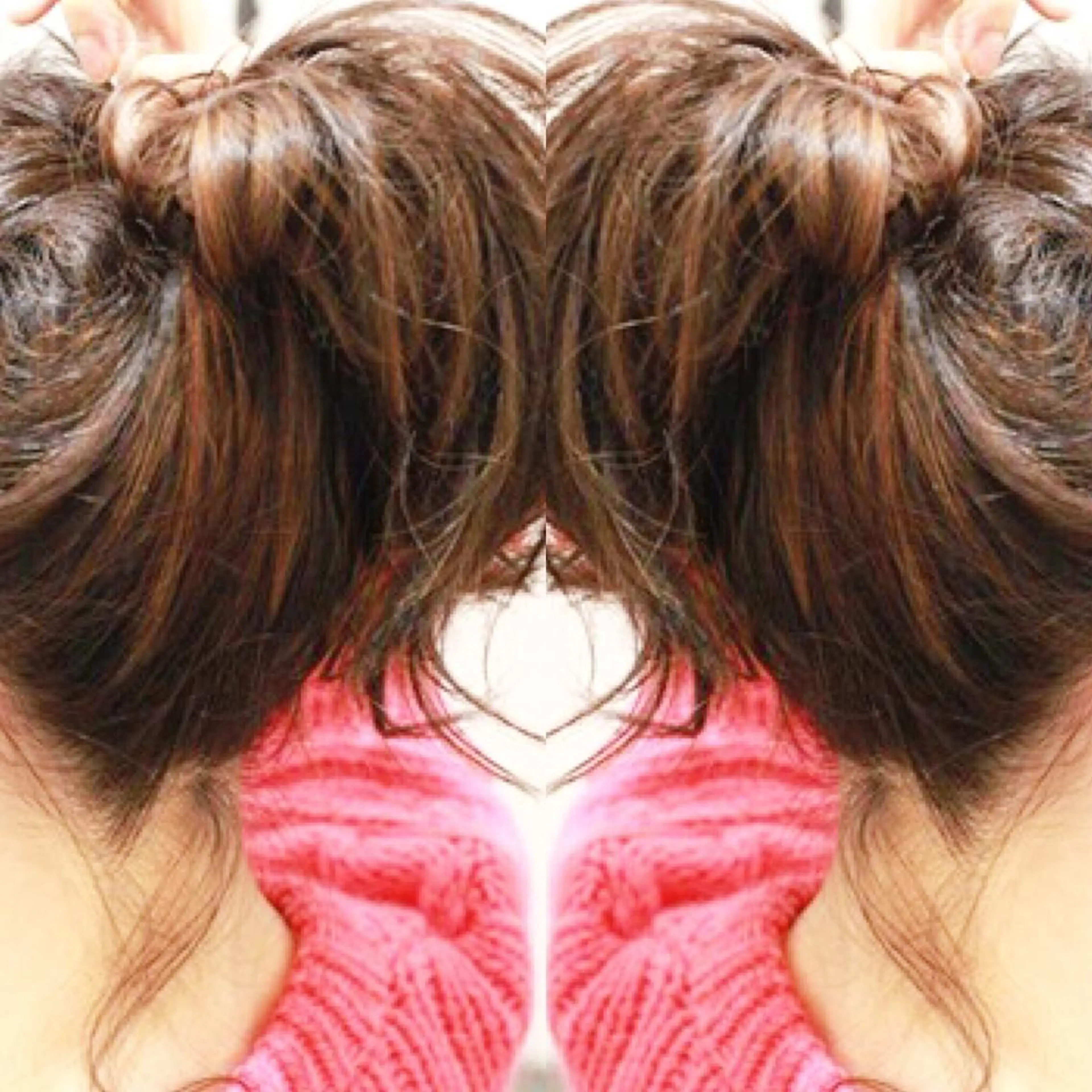 セミロング カラー ヘアアレンジ お団子ヘア メッシュ Mariana/ 鶴原-ハイライトのヘアスタイル