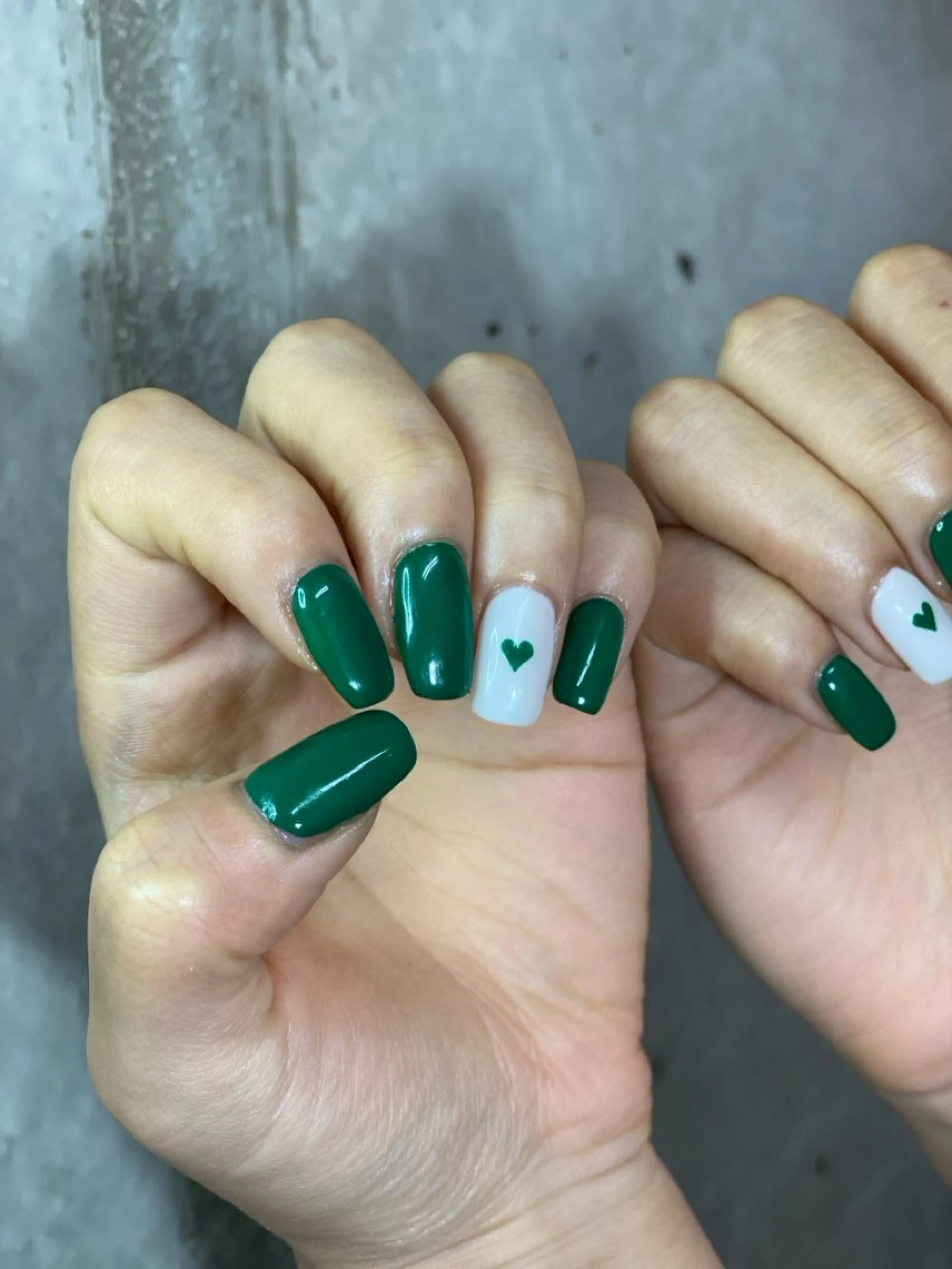 ネイル グリーン ハンドネイル Nomoto KAKOのネイルデザイン