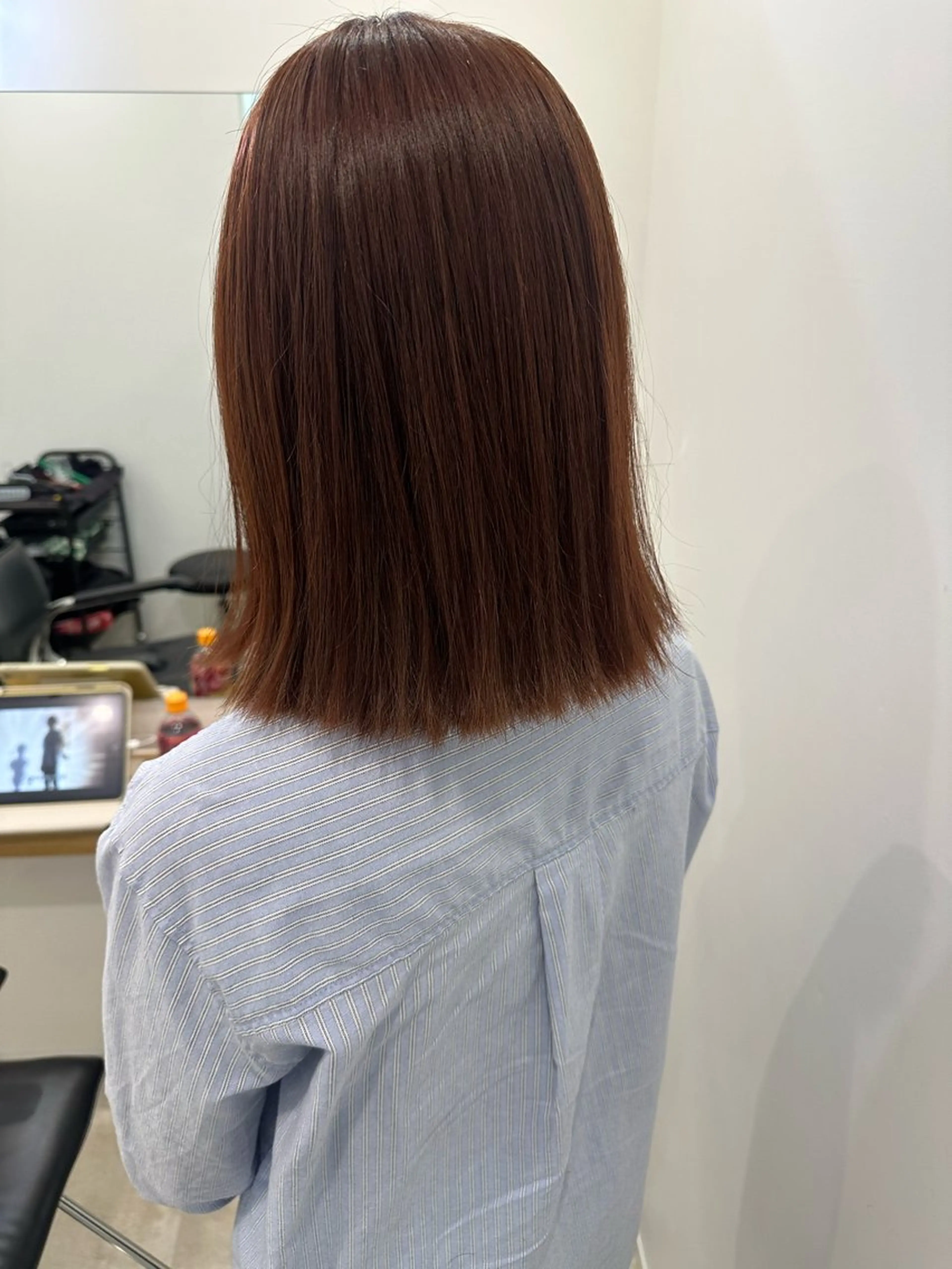 ミディアム カラー ヘアカラー トリートメント レイヤー/ナチュラル 💐nao.のヘアスタイル