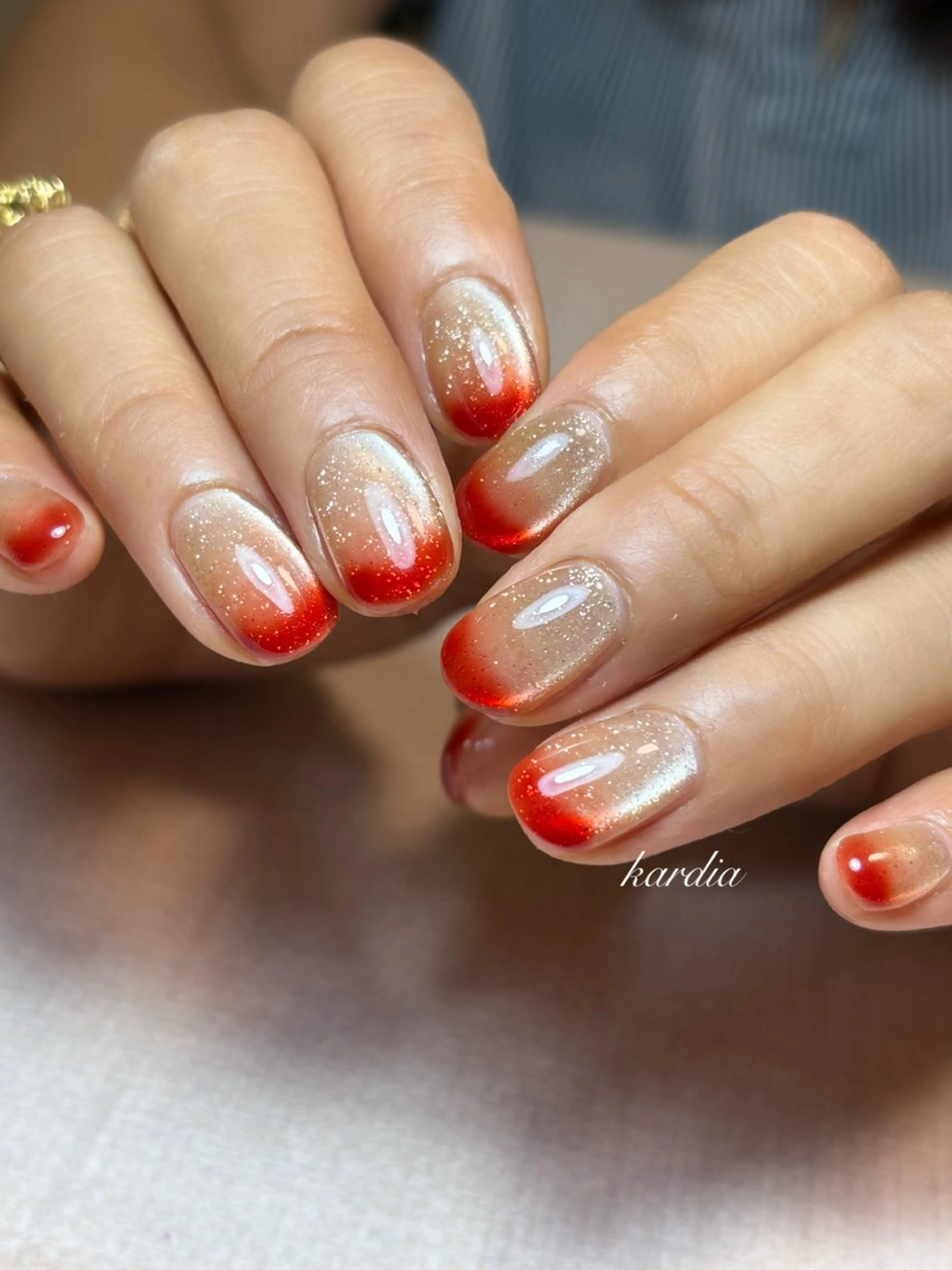 ネイル ハンドネイル καρδιά -ｶﾙﾃﾞｨｱ-のネイルデザイン