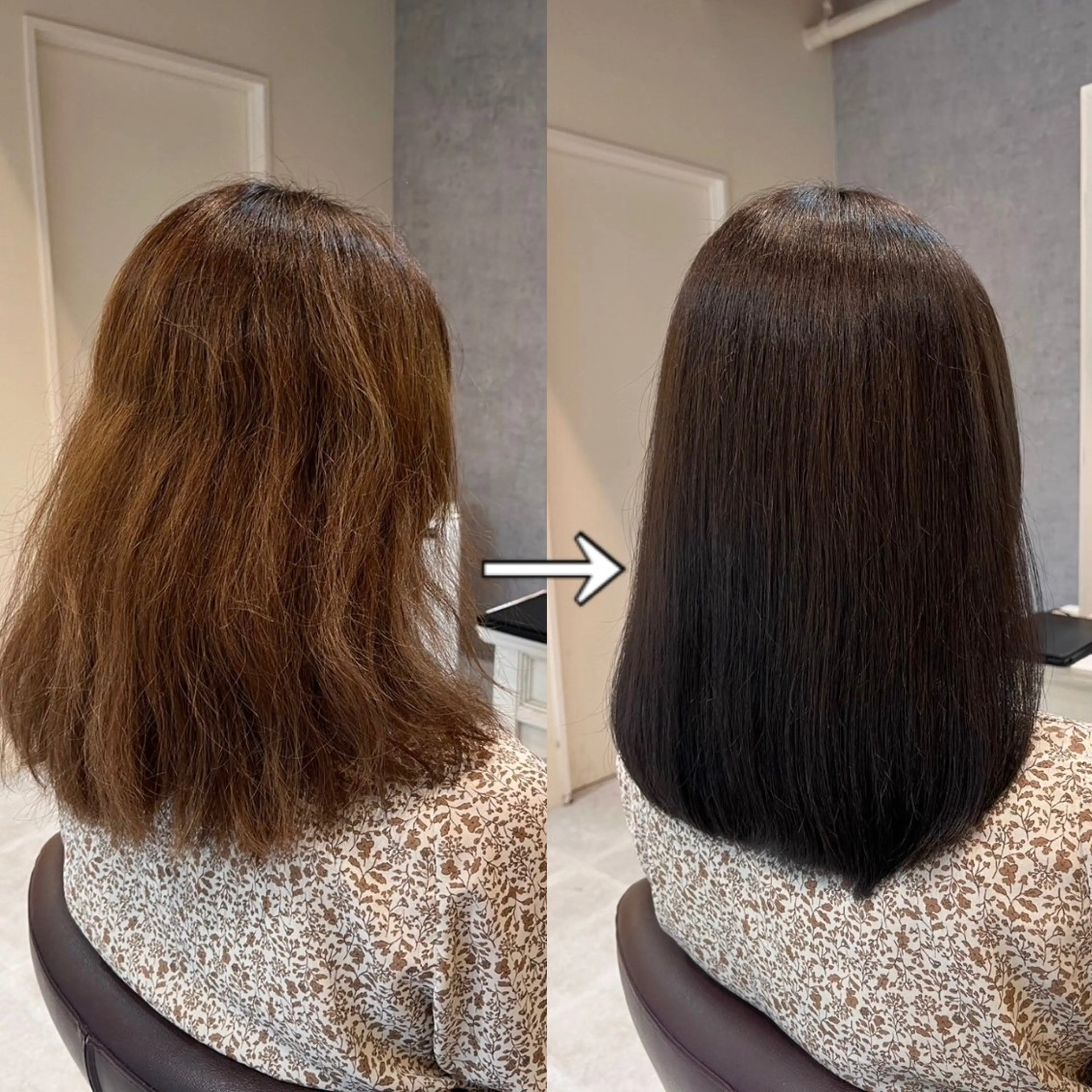 セミロング カラー 髪質改善 トリートメント mulum所属・髪質改善/艶髪/韓国 ヘア[マンツーマン]のヘアスタイル