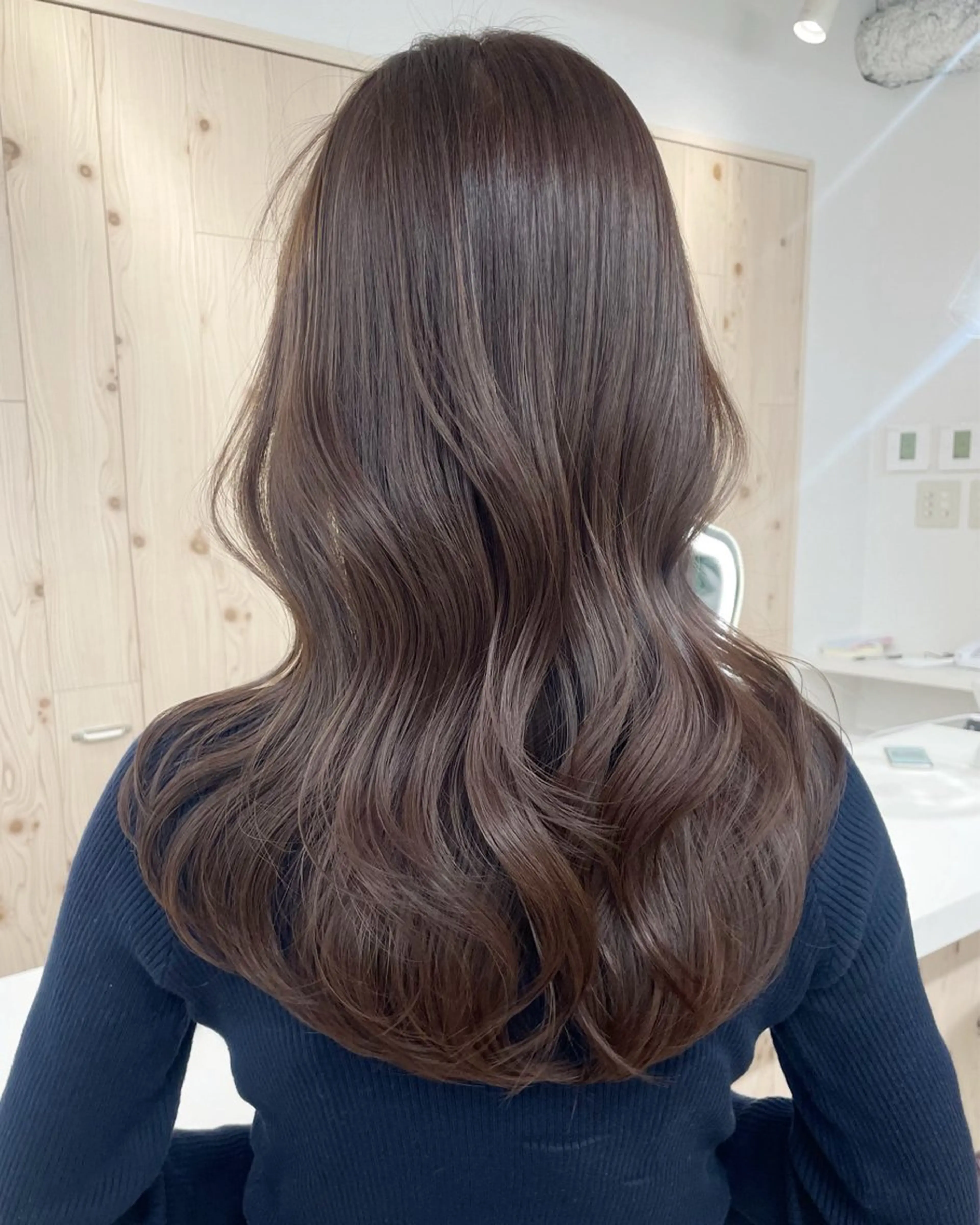 ロング カラー カット ヘアカラー トリートメント ヘアセット 新宿/韓国ヘア/ 髪質改善ストレートのヘアスタイル