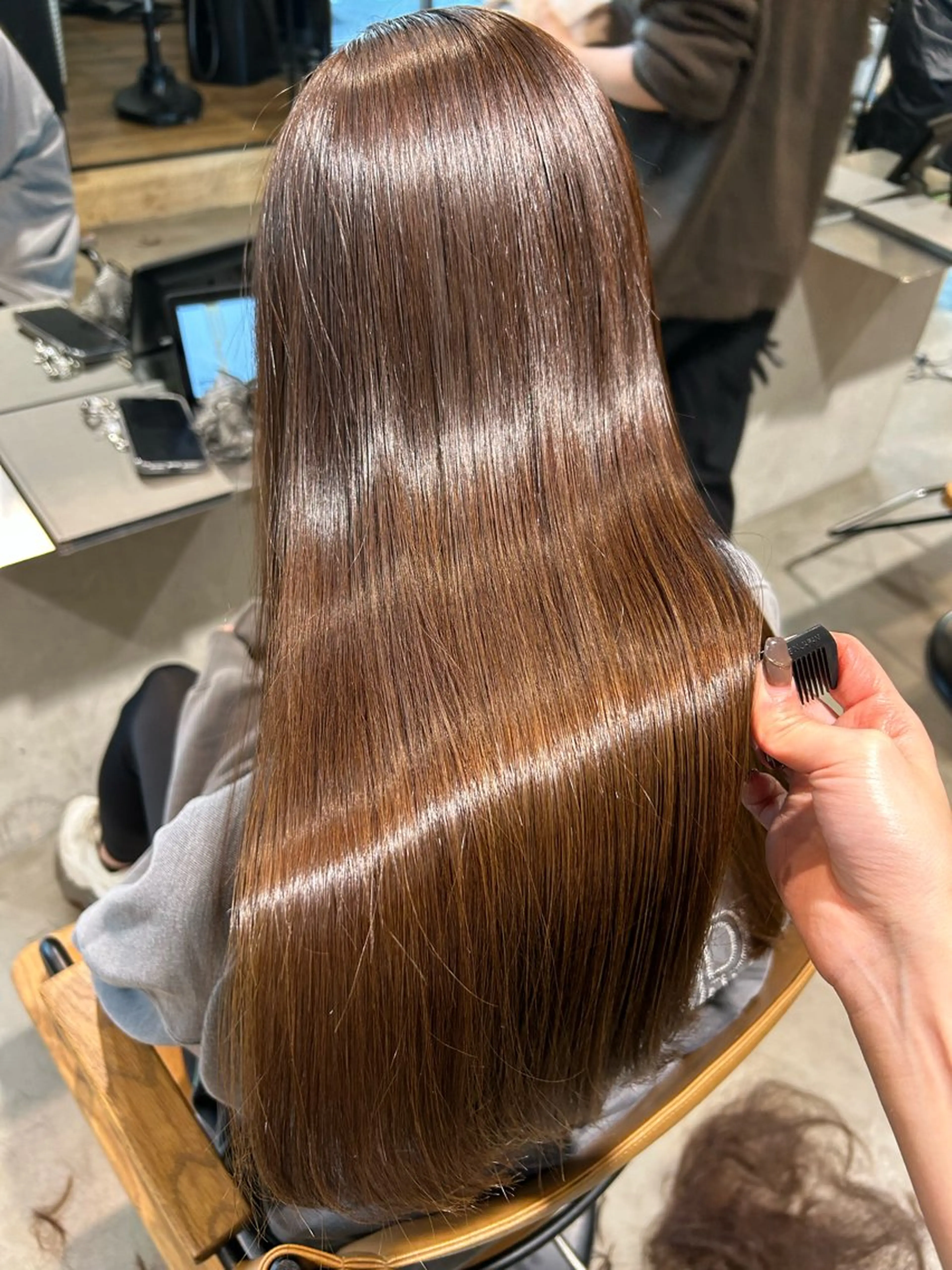 ロング カラー カット 縮毛矯正 トリートメント くろだ まみのヘアスタイル