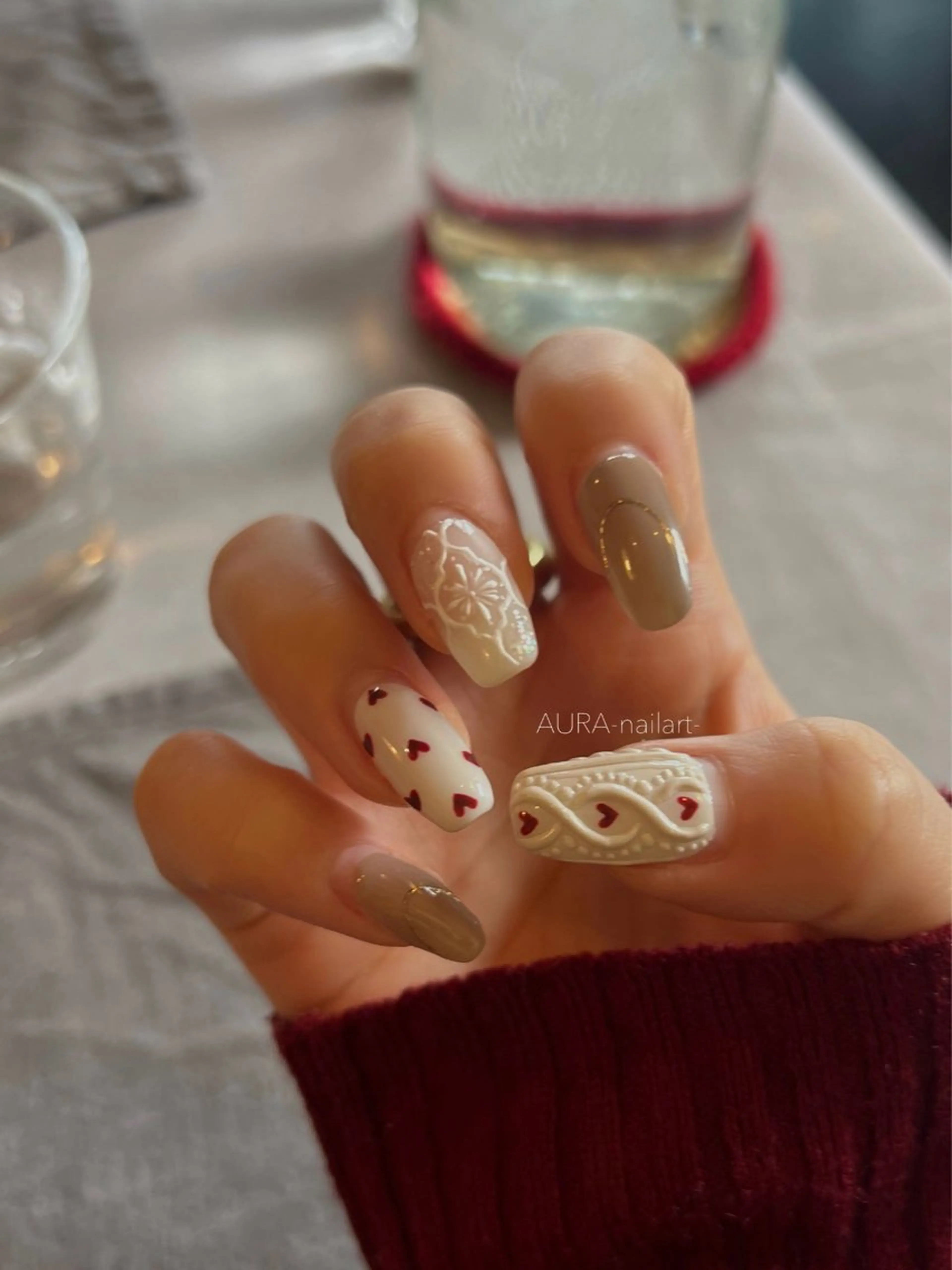 ネイル ハンドネイル フットネイル AURA nailartのネイルデザイン