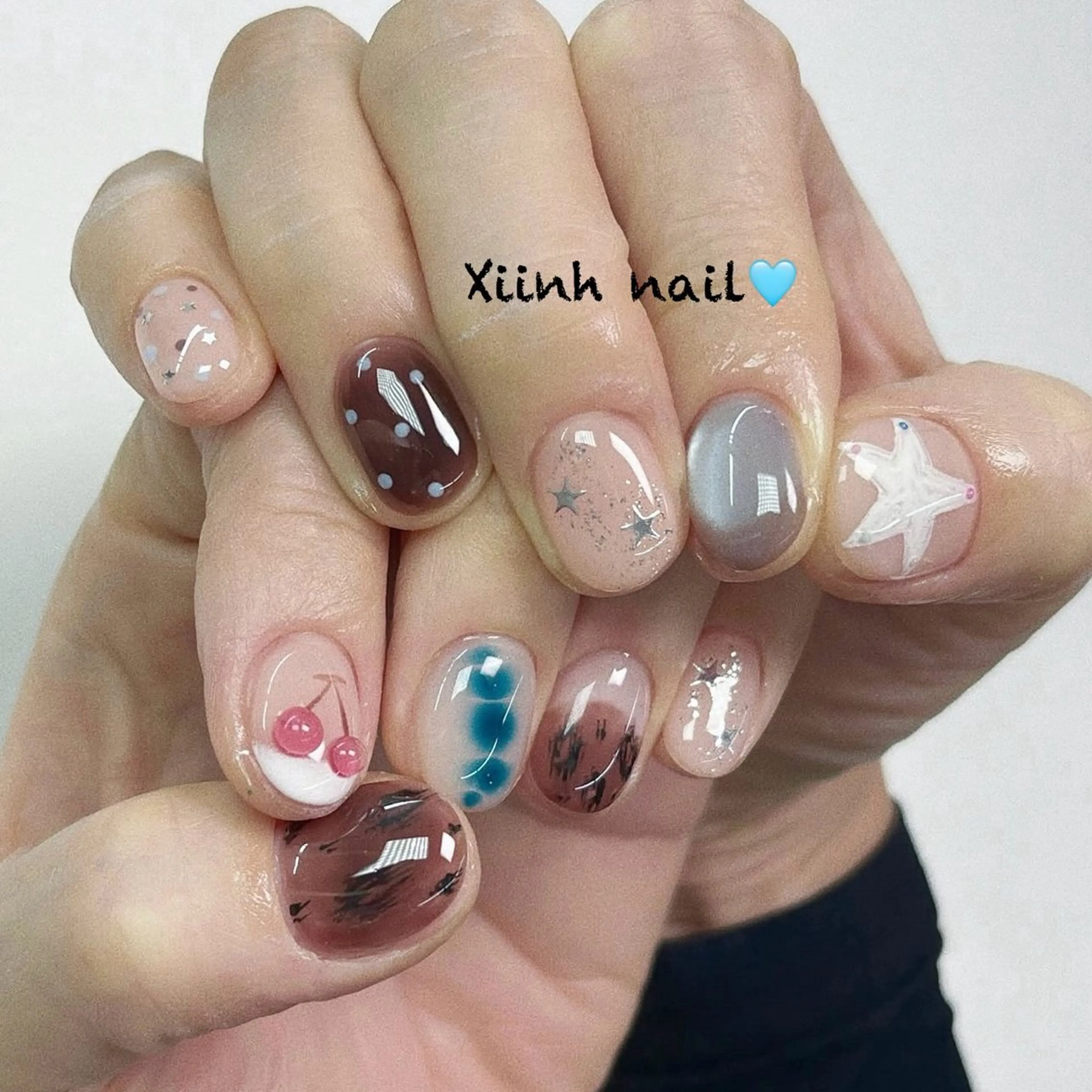 ネイル チークネイル 桜ネイル フットネイル ジェルネイル ハロウィン ハンドネイル XIINH NAIL SALONのネイルデザイン