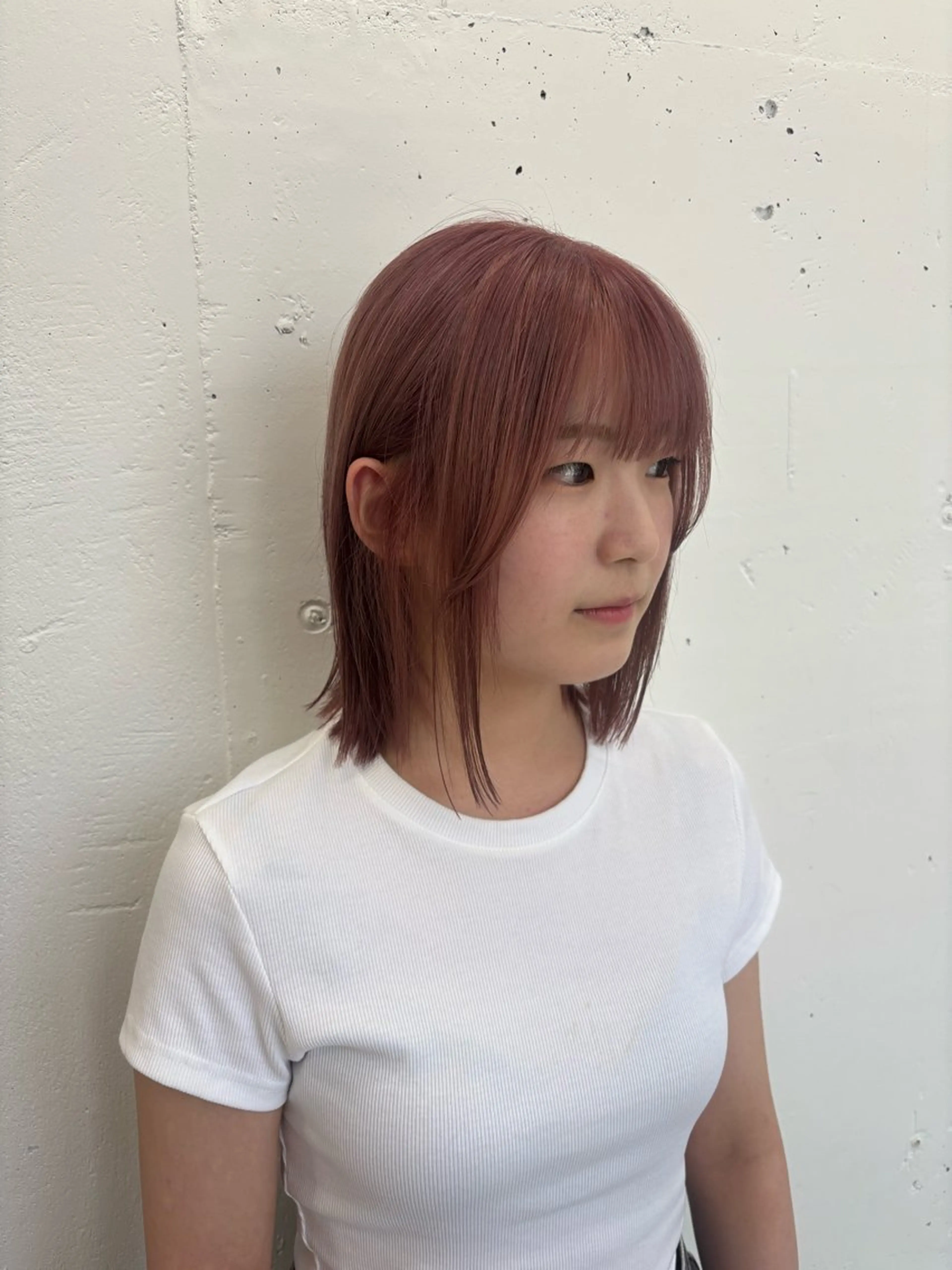 ミディアム カラー ヘアカラー 夕羽夢🍓矢場/ 透明感カラーのヘアスタイル