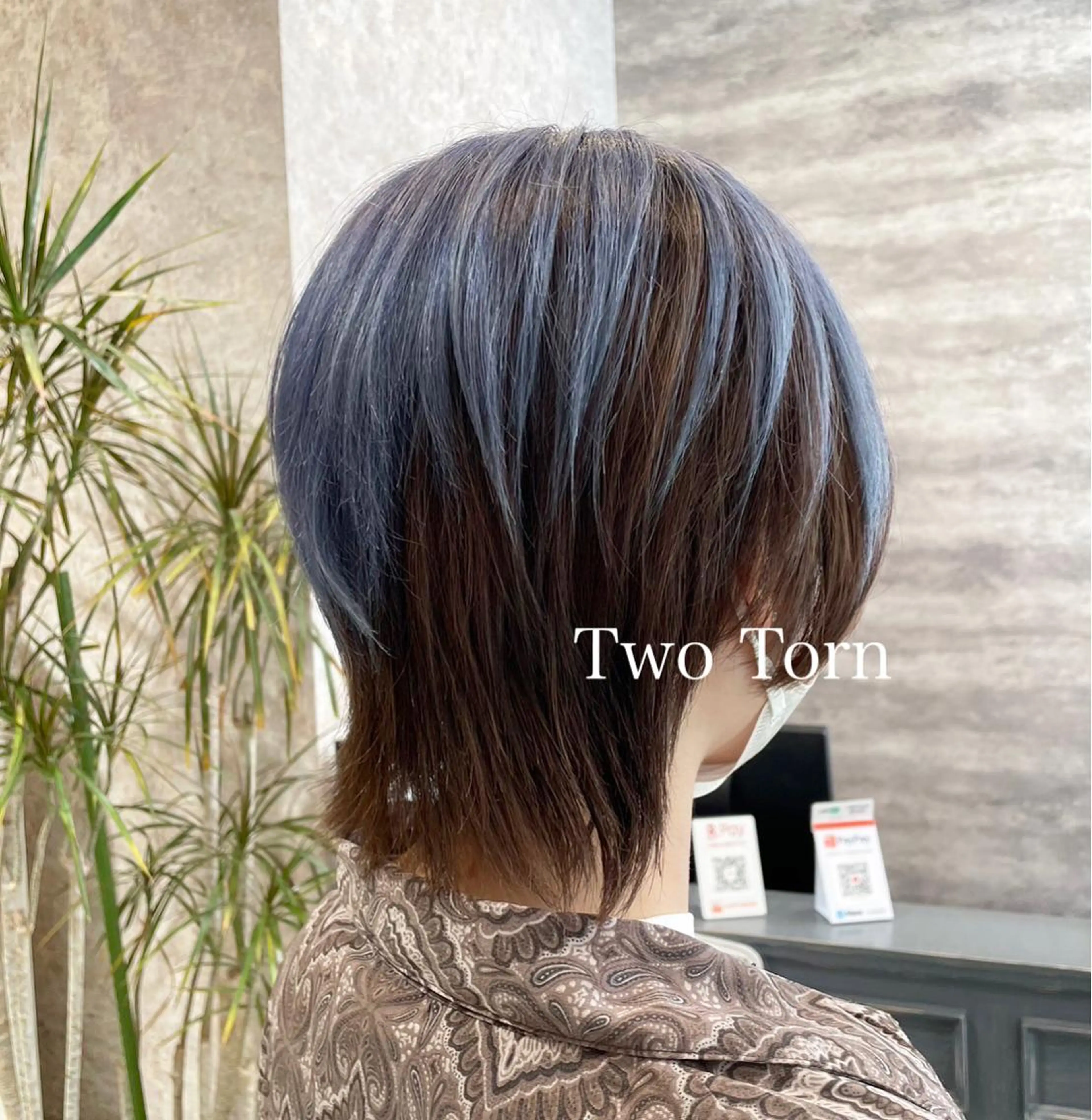ショート カラー ブリーチ ブルーカラー ダブルカラー グラデーションカラー ハイライトカラー 🫟Blanco🫟 Color&Careのヘアスタイル