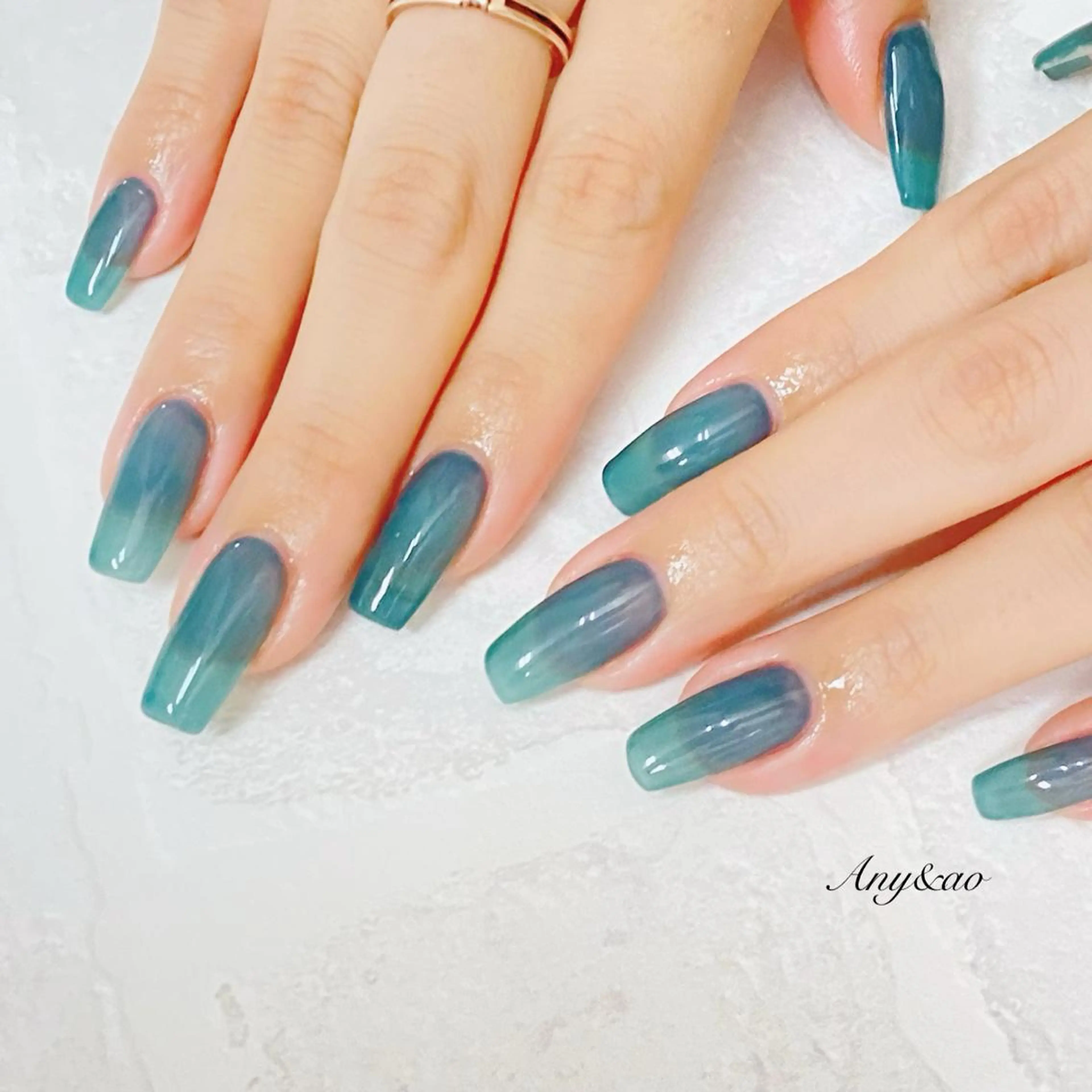 ネイル ワンカラーネイル 夏ネイル Any&co 【エニコ】のマツエク・マツパデザイン