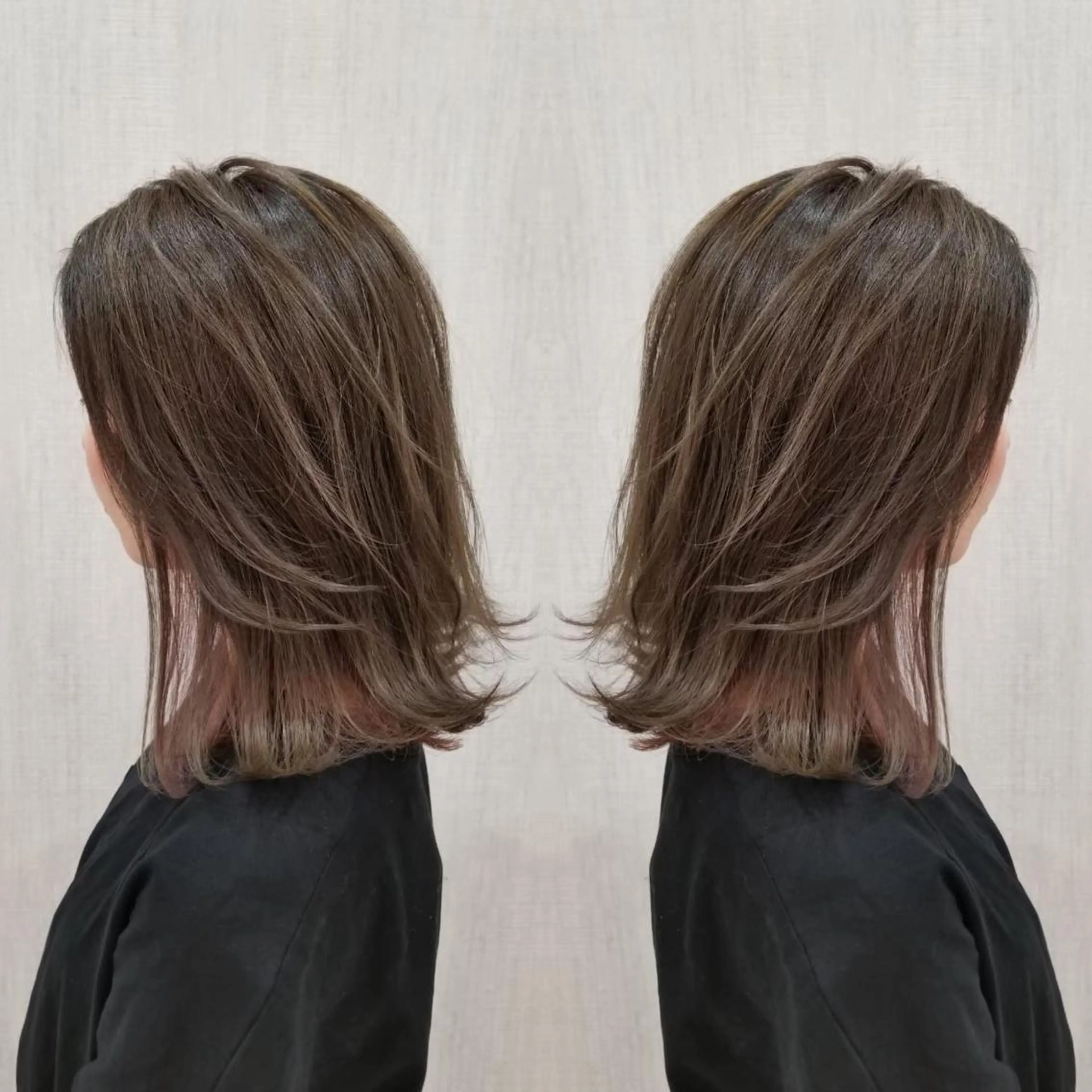 ミディアム カラー グレージュ 韓国🇰🇷 ✂︎hair 内田愛のヘアスタイル