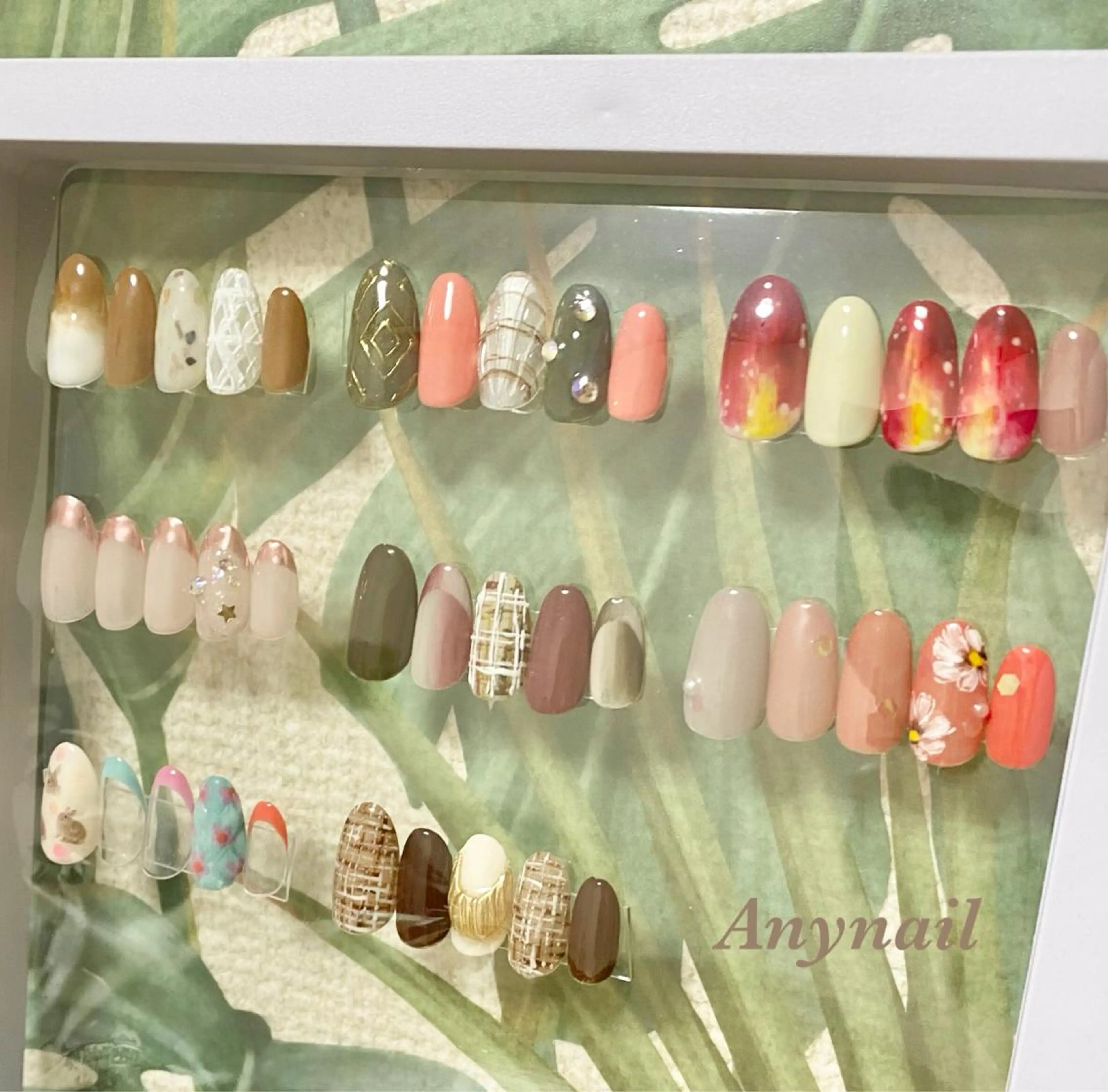 ネイル ブルー ハンドネイル 岩澤 恵子のネイルデザイン