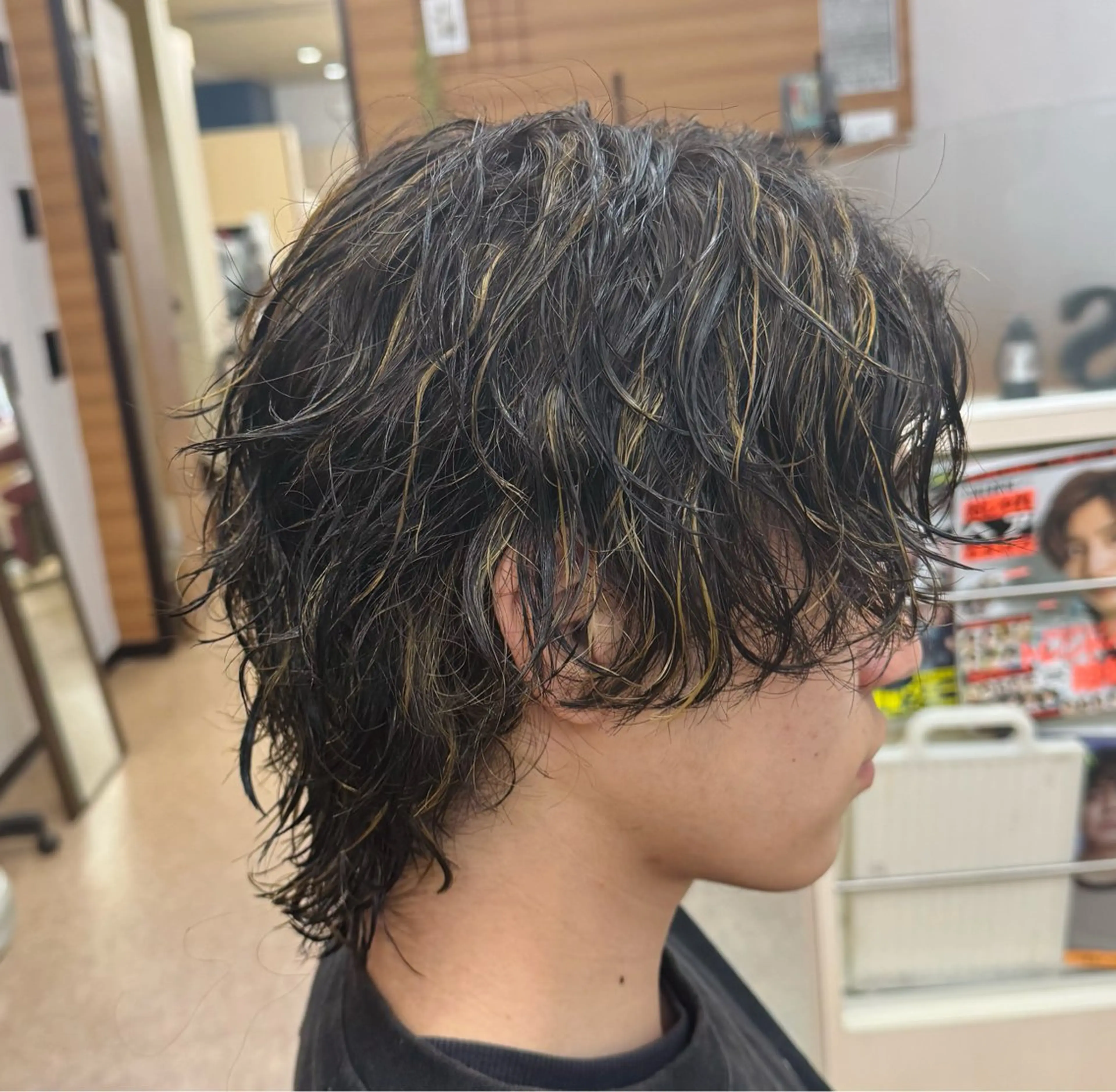 ミディアム 焼津メンズパーマ特化 大石雄生のヘアスタイル