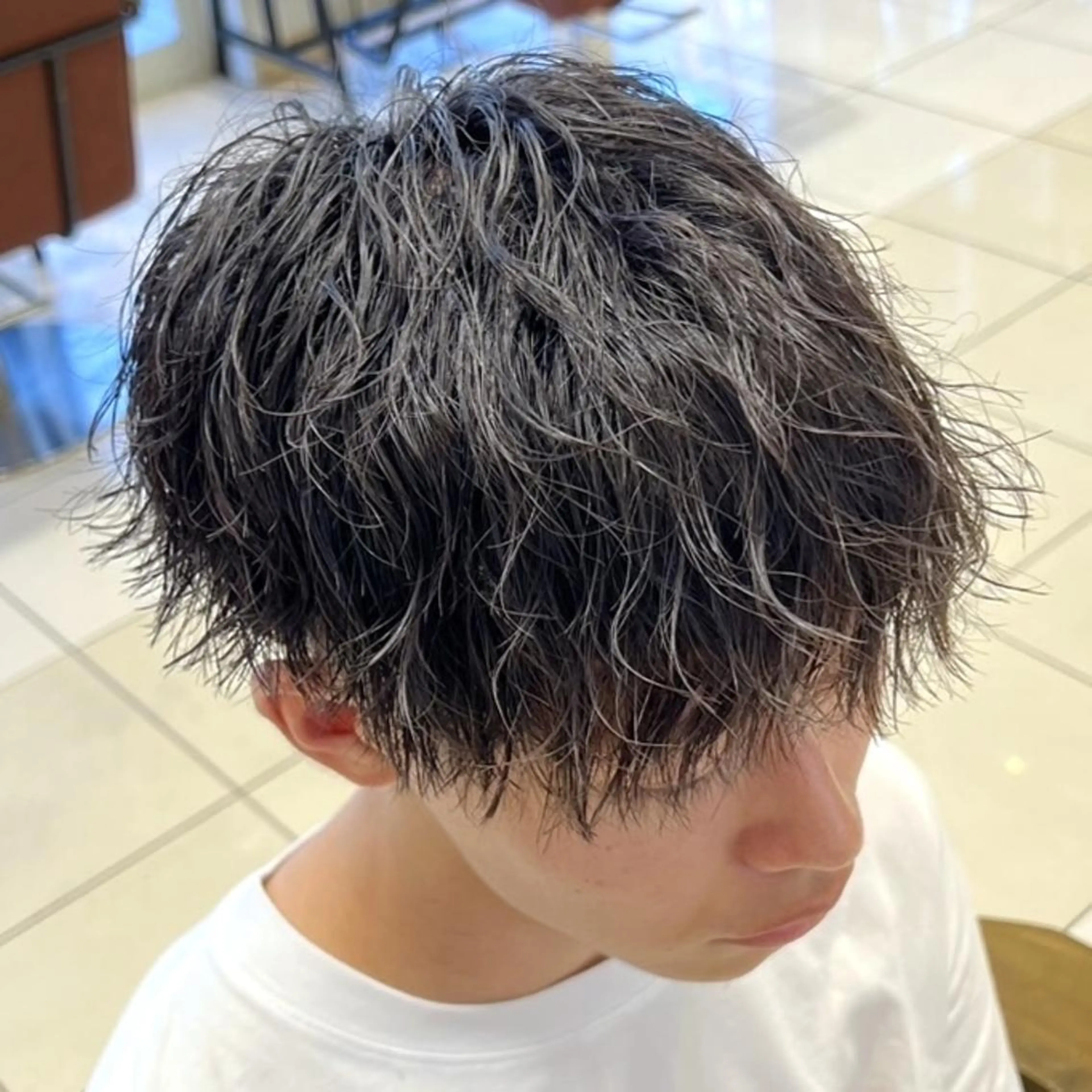 パーマ メンズ マッシュ メンズパーマ カット パーマ メンズ特化/勝田駅/ 佐和駅/鈴木輝瑠/のヘアスタイル