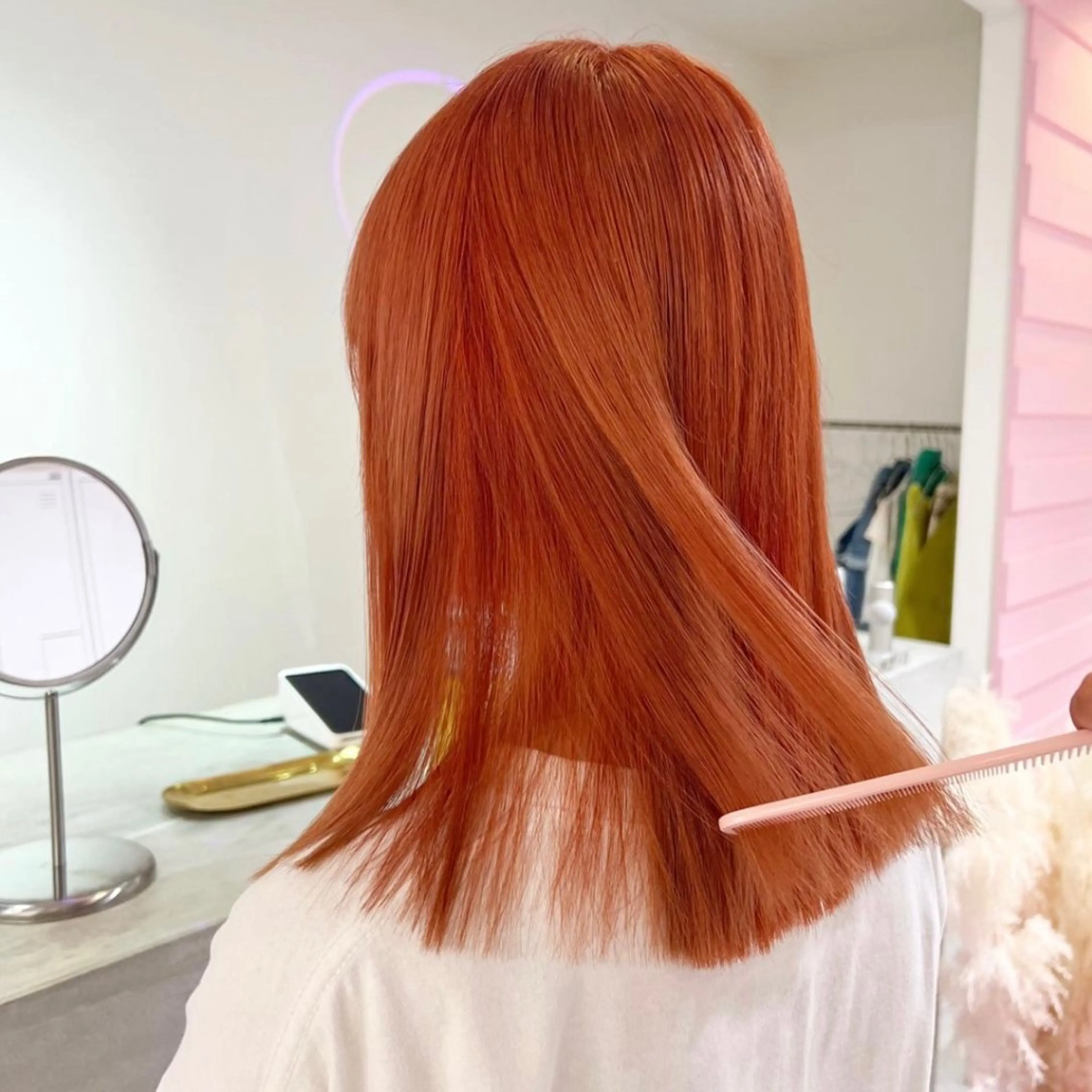 ミディアム カラー ヘアカラー トリートメント 🎀ダブルカラー/ ピンク×ガーリー🎀のヘアスタイル