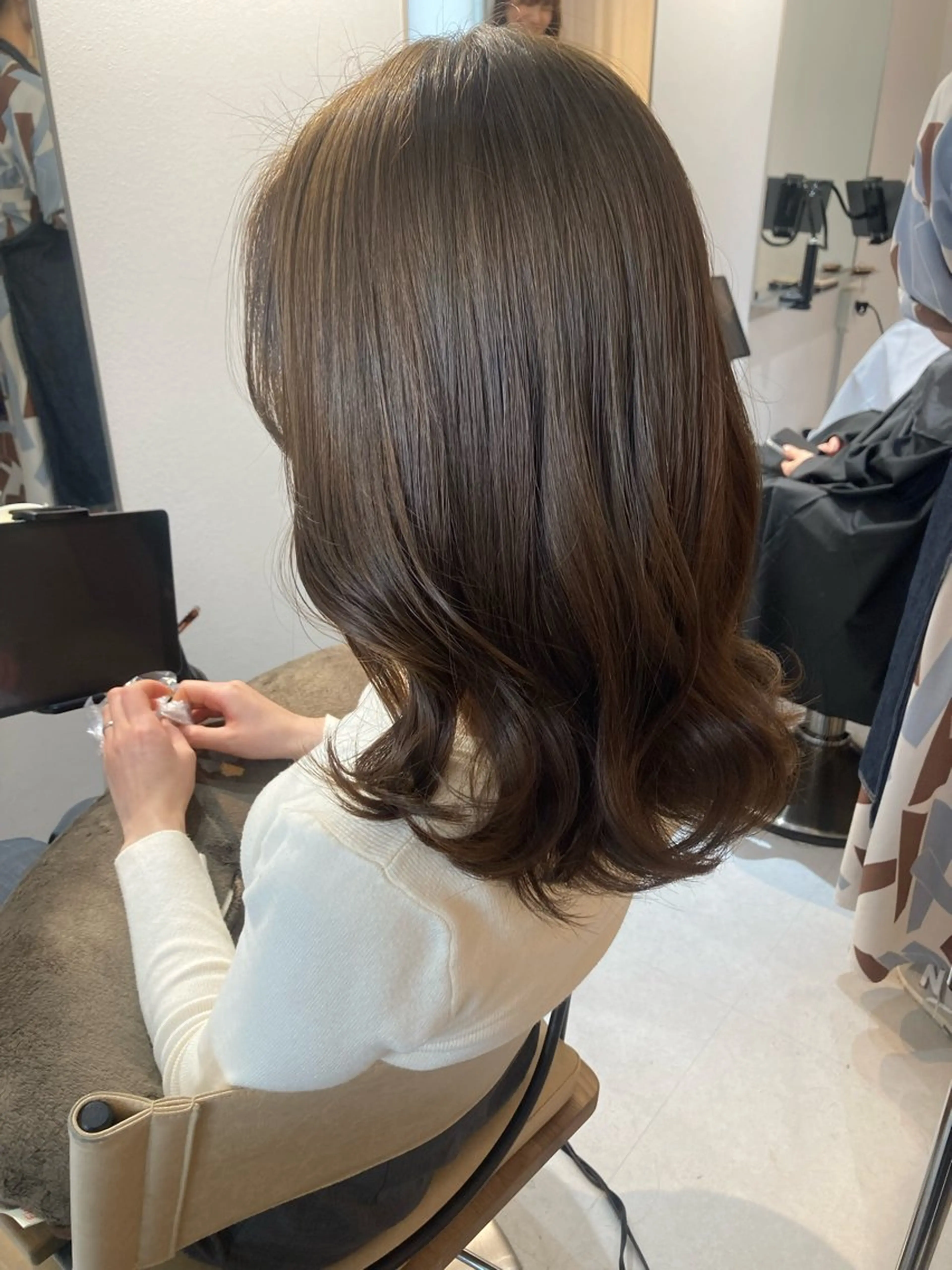 ミディアム ヘアカラー トリートメント ✨色持ちの良い艶 カラー✨蟹江真世のヘアスタイル