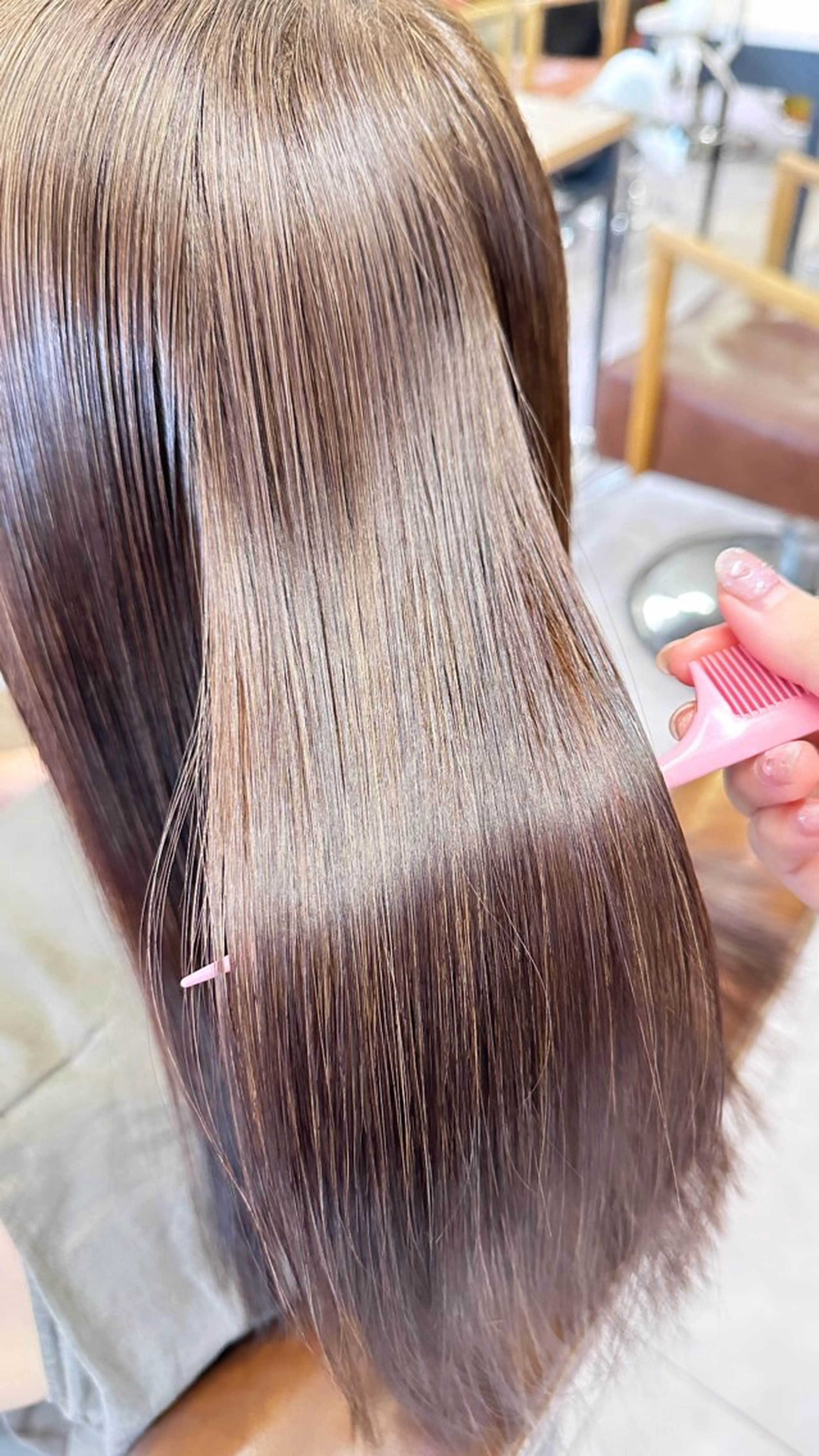 ミディアム 髪質改善 似合わせカット カット ヘアカラー トリートメント JYUNESU表参道所属・韓国ヘア🇰🇷🎀 透明感カラーのヘアスタイル