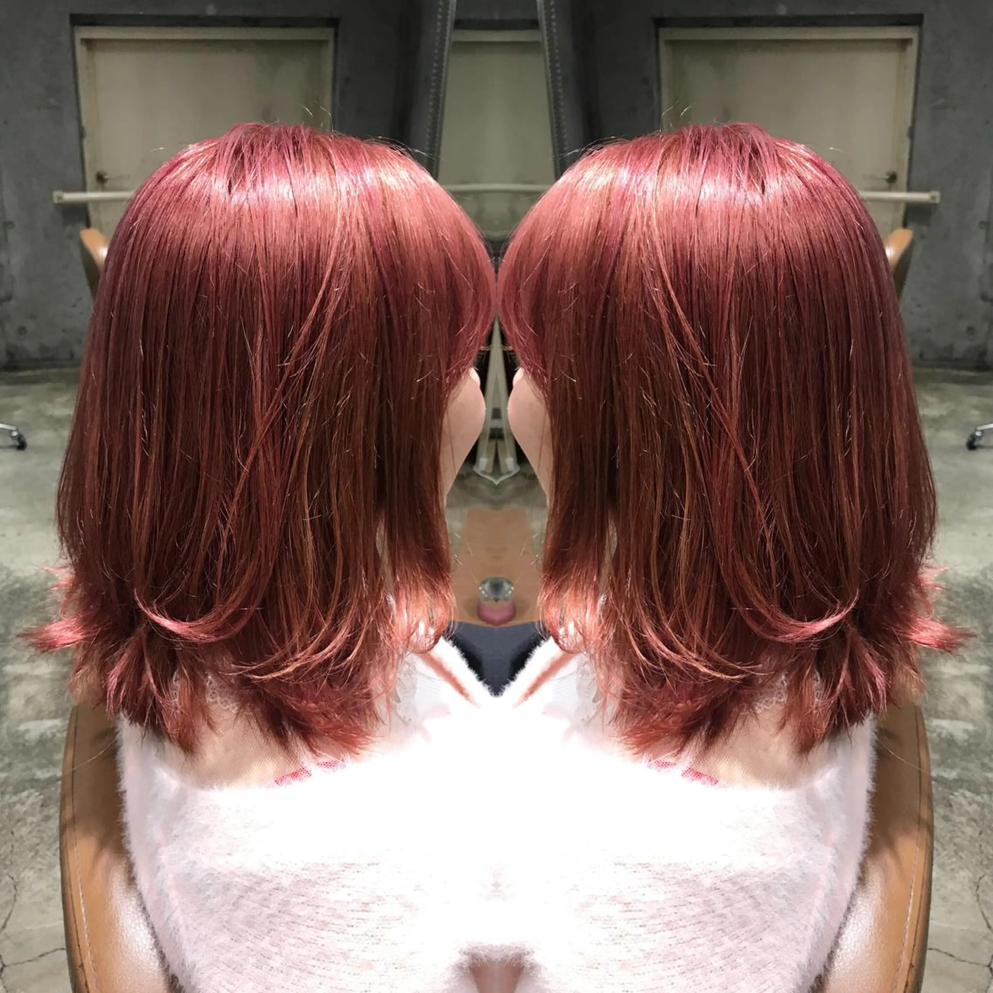 ミディアム カラー パーマ ヘアアレンジ メンズ キッズ ネイル マツエク・マツパ ピンクカラー カラーマツエク ピンク サロンドミルク 原宿のヘアスタイル
