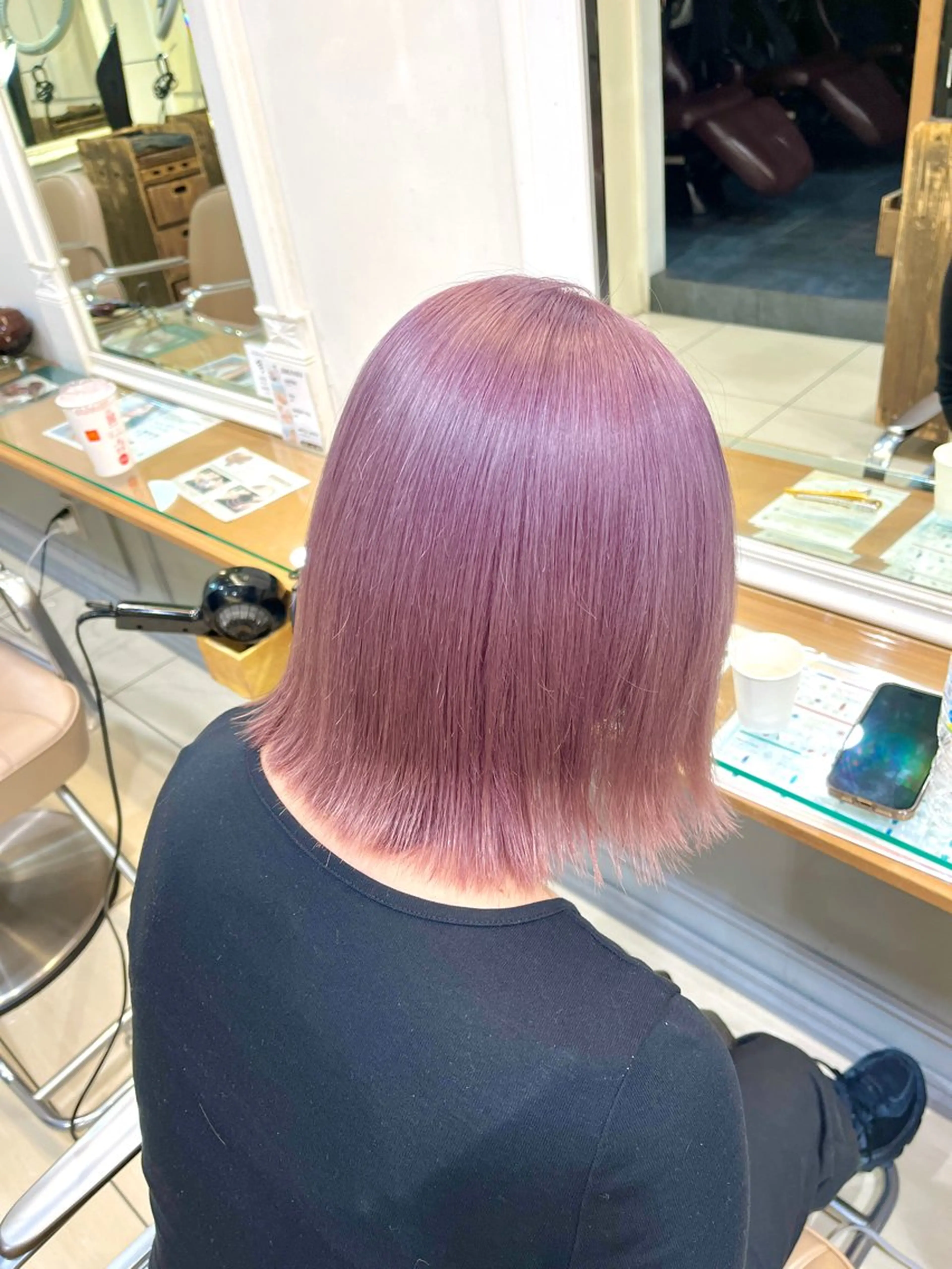 カラー アッシュ ピンクカラー メンズカットパーマ/ 横浜/佐藤桃香 🦥のヘアスタイル