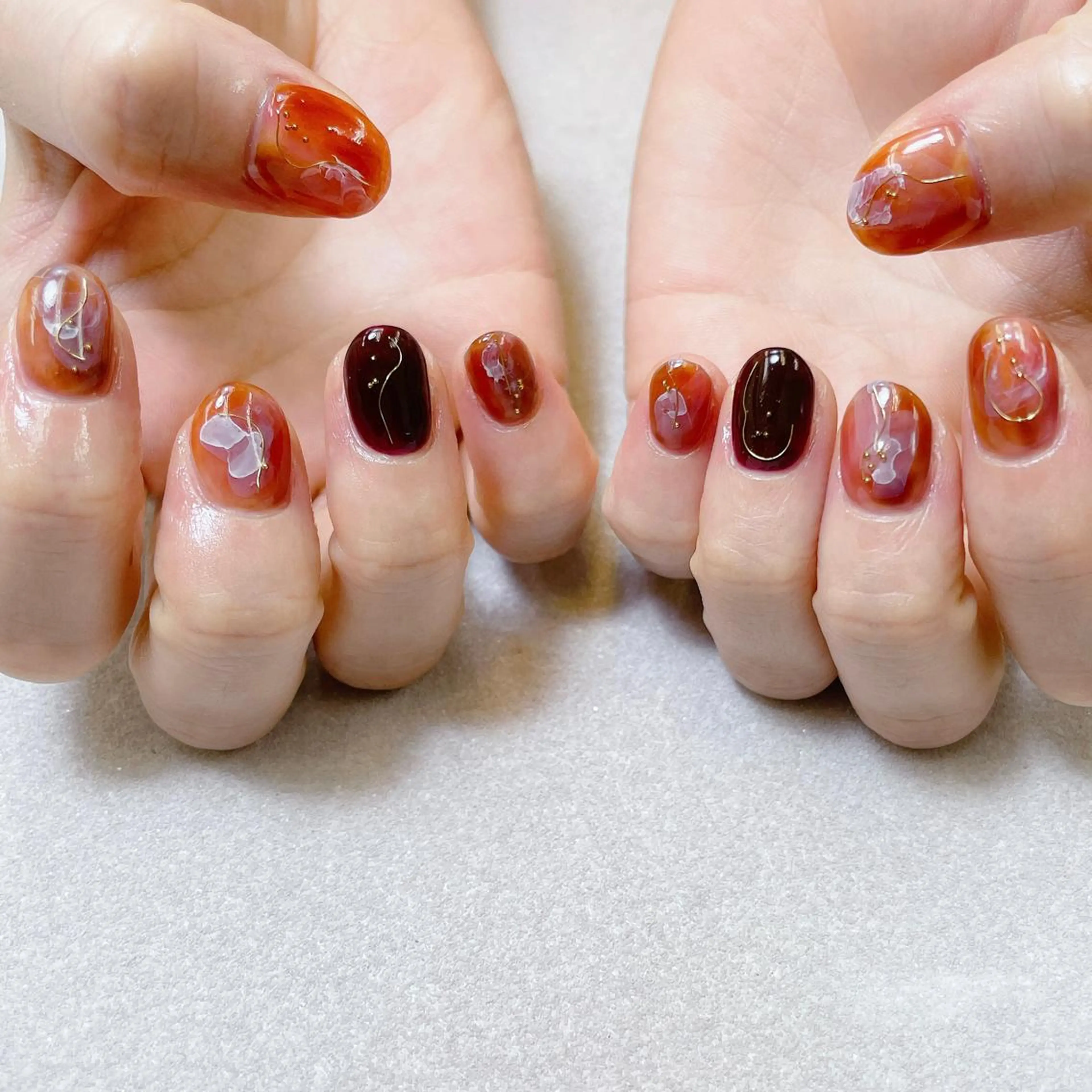 ネイル 長さ出し ラメ(グリッター) スカルプネイル ハンドネイル A85G ayakoのネイルデザイン