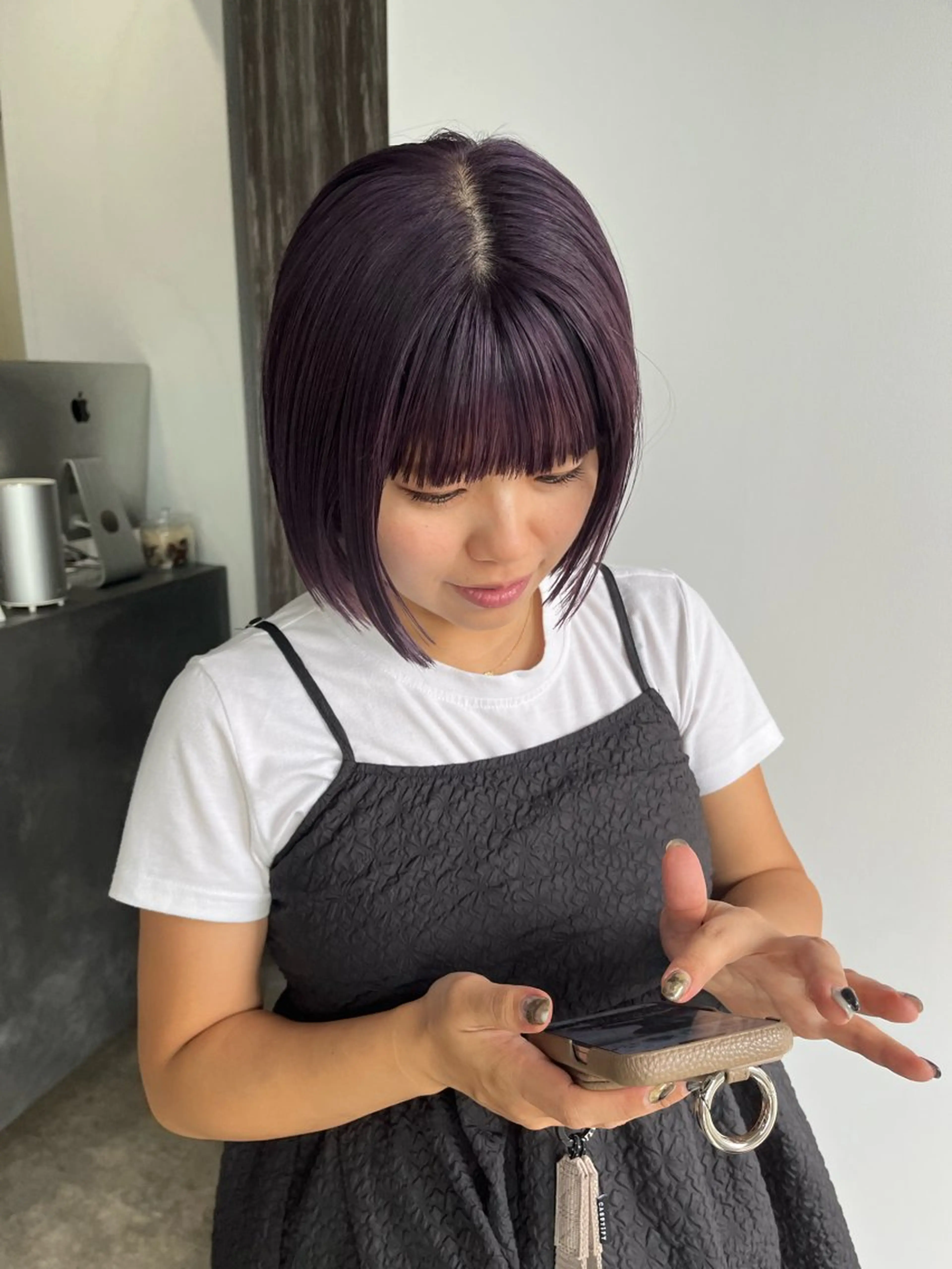 ショート カラー ラベンダーカラー men'scut募集 /艶カラー/上杉健太のヘアスタイル