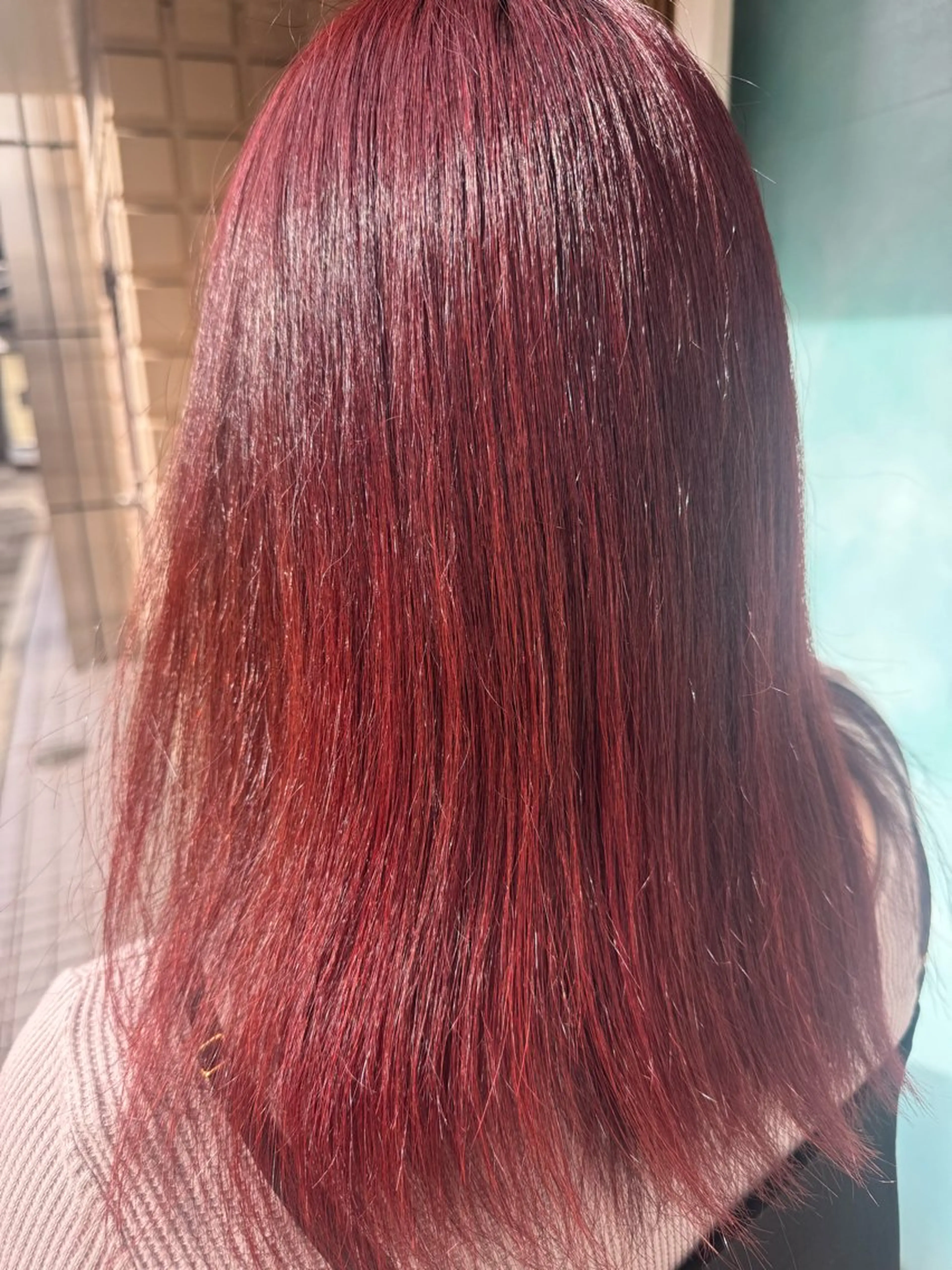 カラー ブリーチ ブリーチなしカラー レッドカラー 🧸コトナ越谷 🍯豊田さくらのヘアスタイル