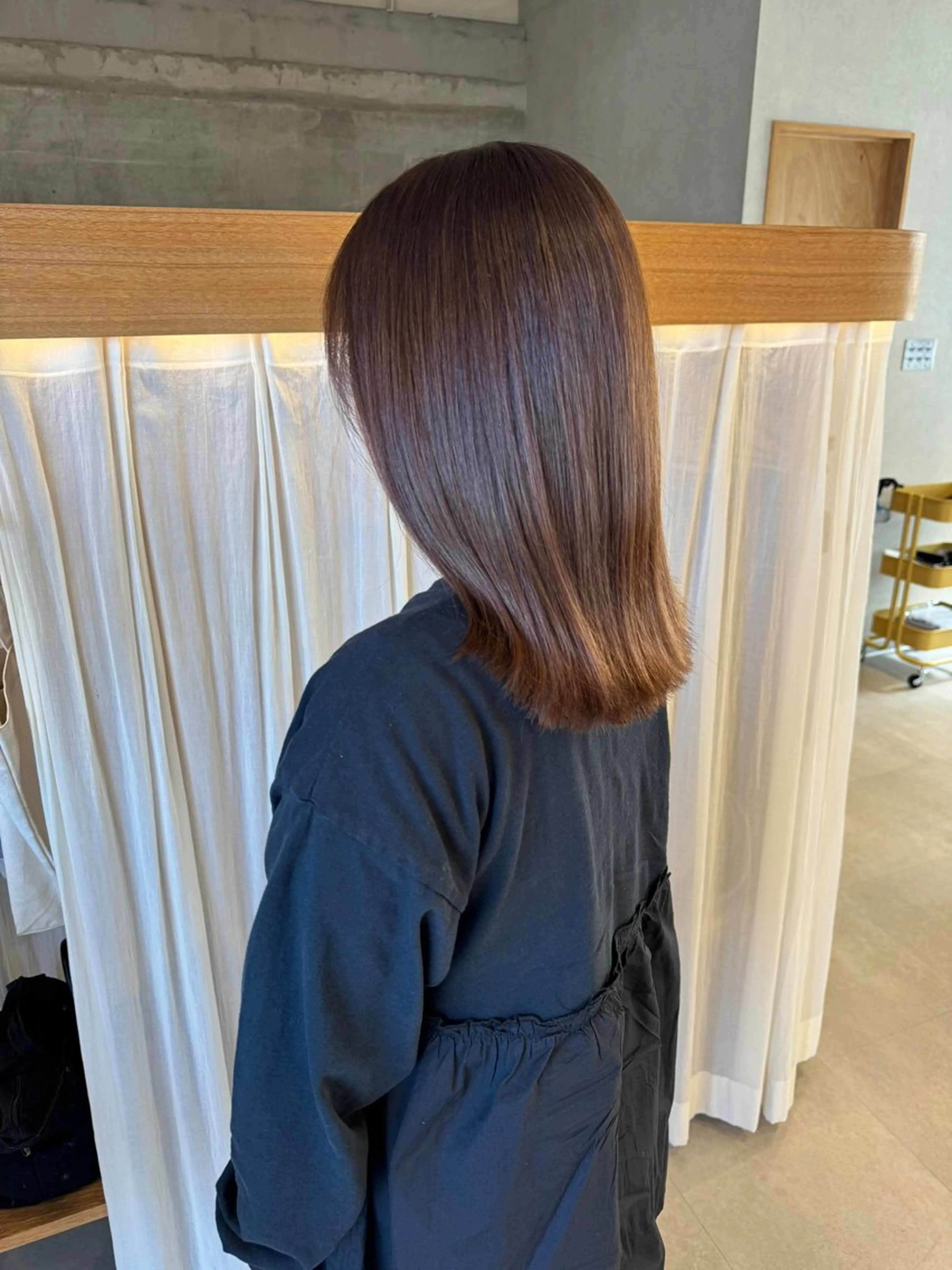 ミディアム カット ヘアカラー トリートメント レイヤー/ボブパーマ /垢抜け/タクミのヘアスタイル