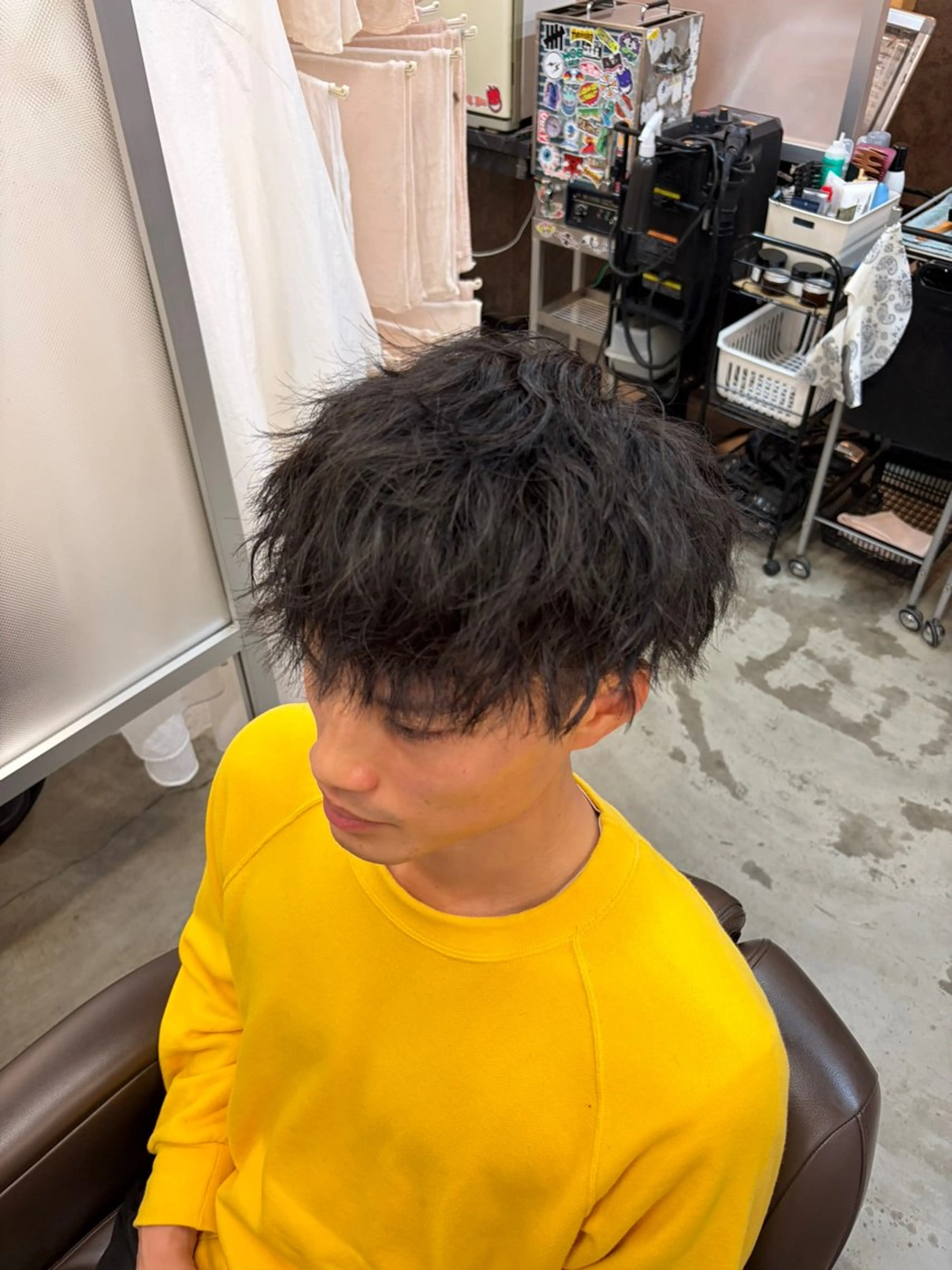 ミディアム パーマ メンズ メンズパーマ特化 カバヤマ　リョウのヘアスタイル