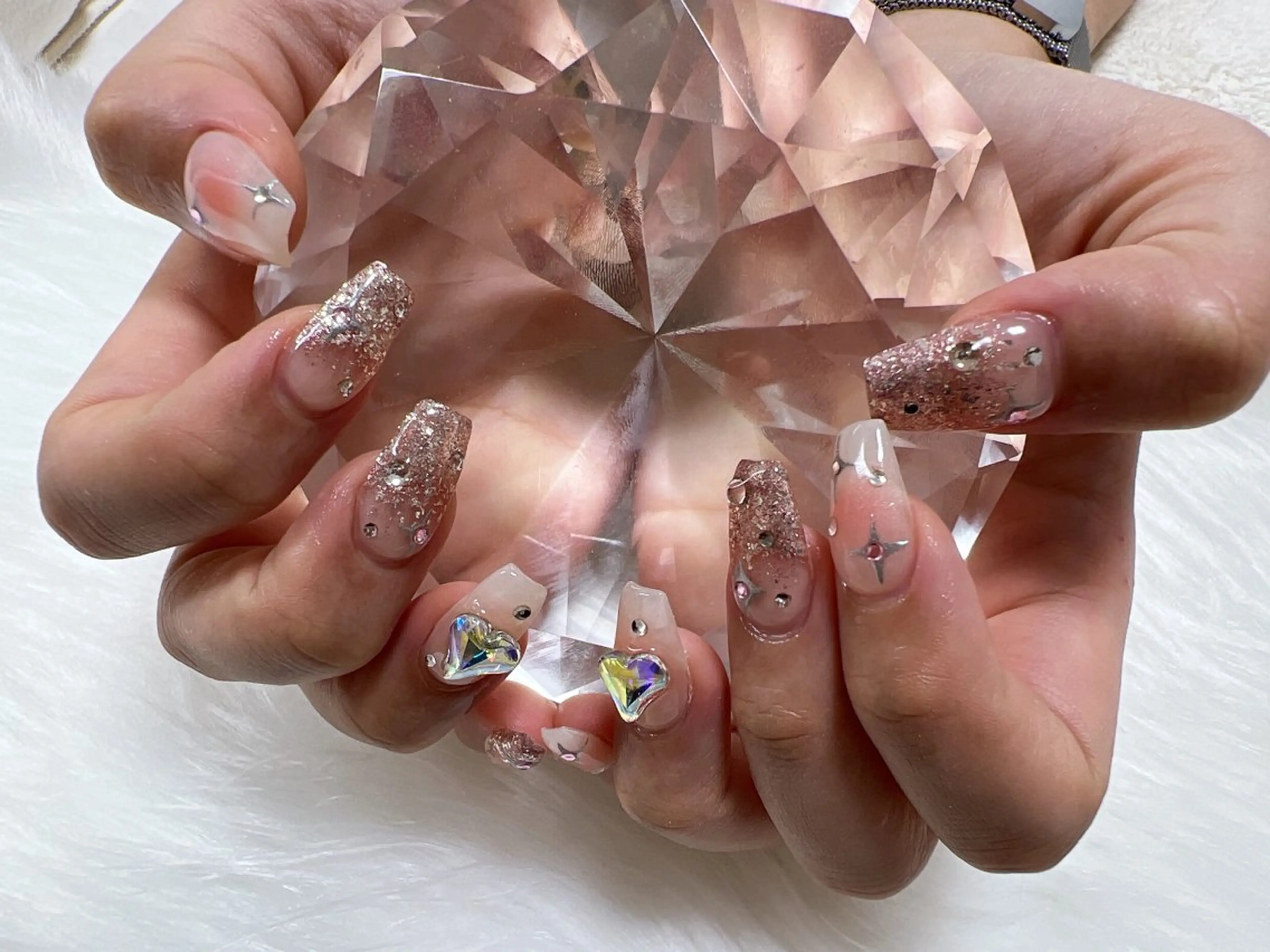 ネイル グラデーション ラメ(グリッター) ラメグラデーション coco nailのネイルデザイン