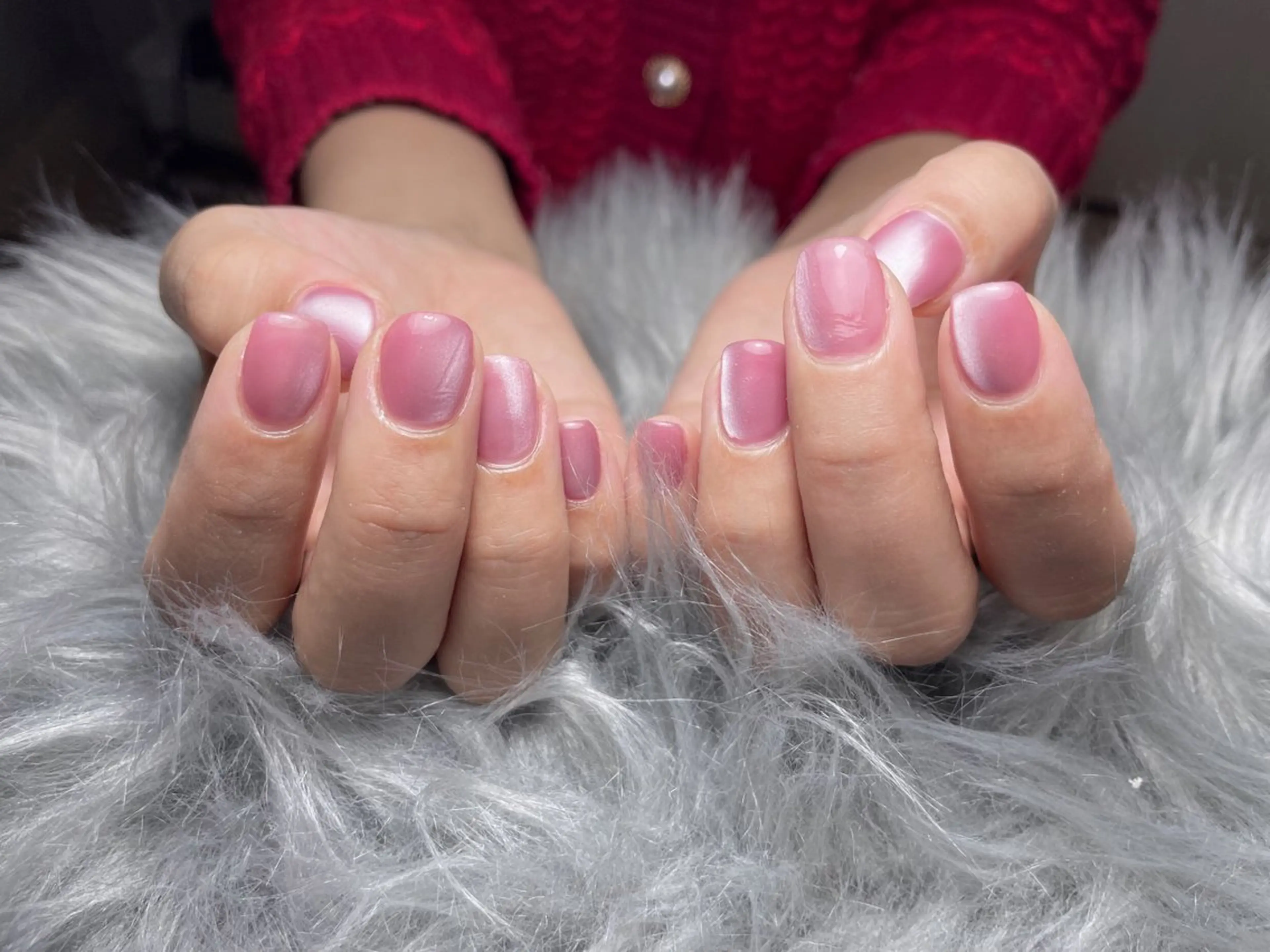 ネイル ジェルネイル マグネットネイル パラジェル ピンク シンプルネイル ハンドネイル BLANCEnail所属・BLANCnail yuuのネイルデザイン