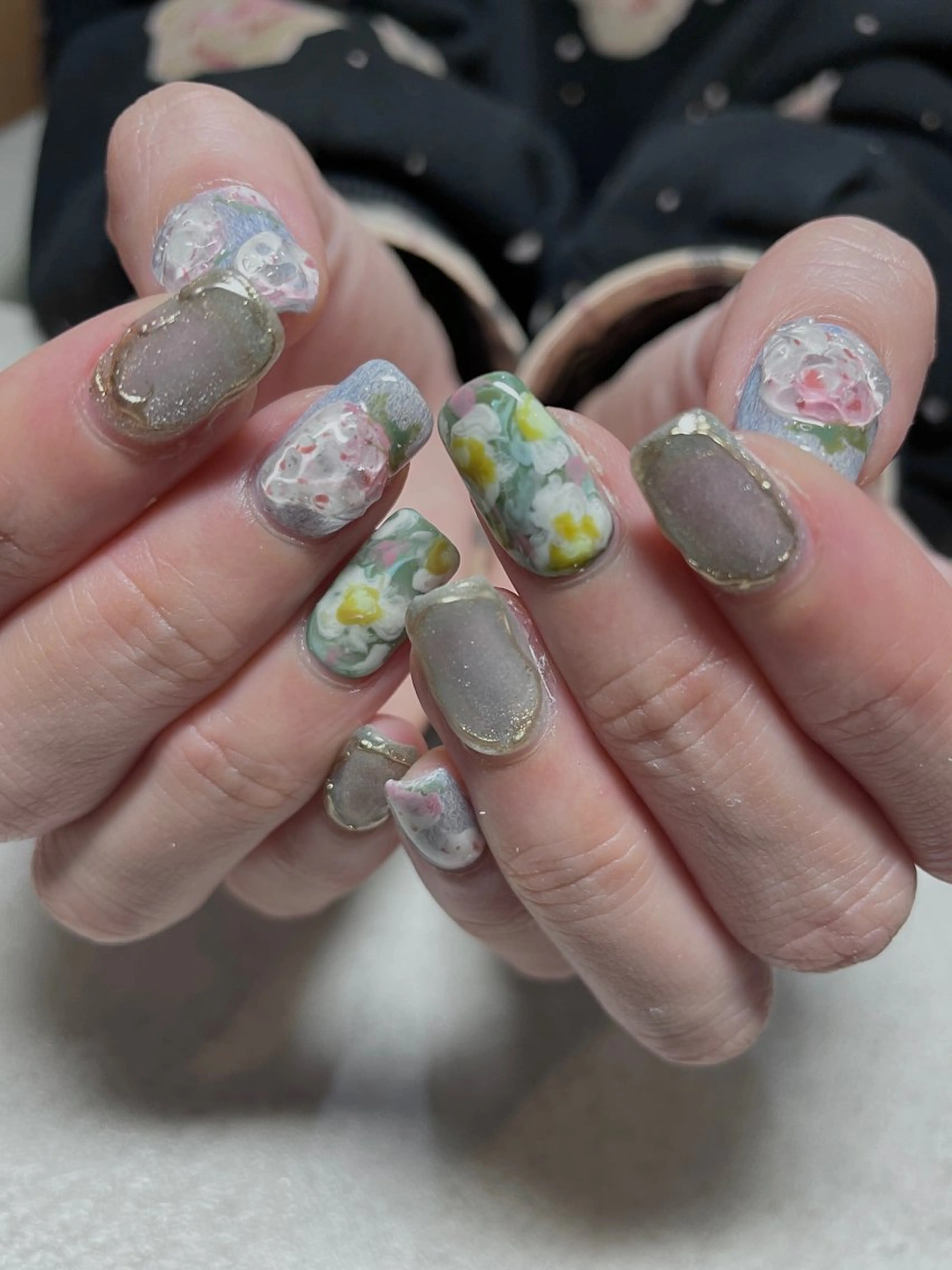 ネイル マグネットネイル ニュアンスネイル スクエアネイル ハンドネイル acs.n所属・ネイル，耳つぼ 風間すみれのその他イメージ