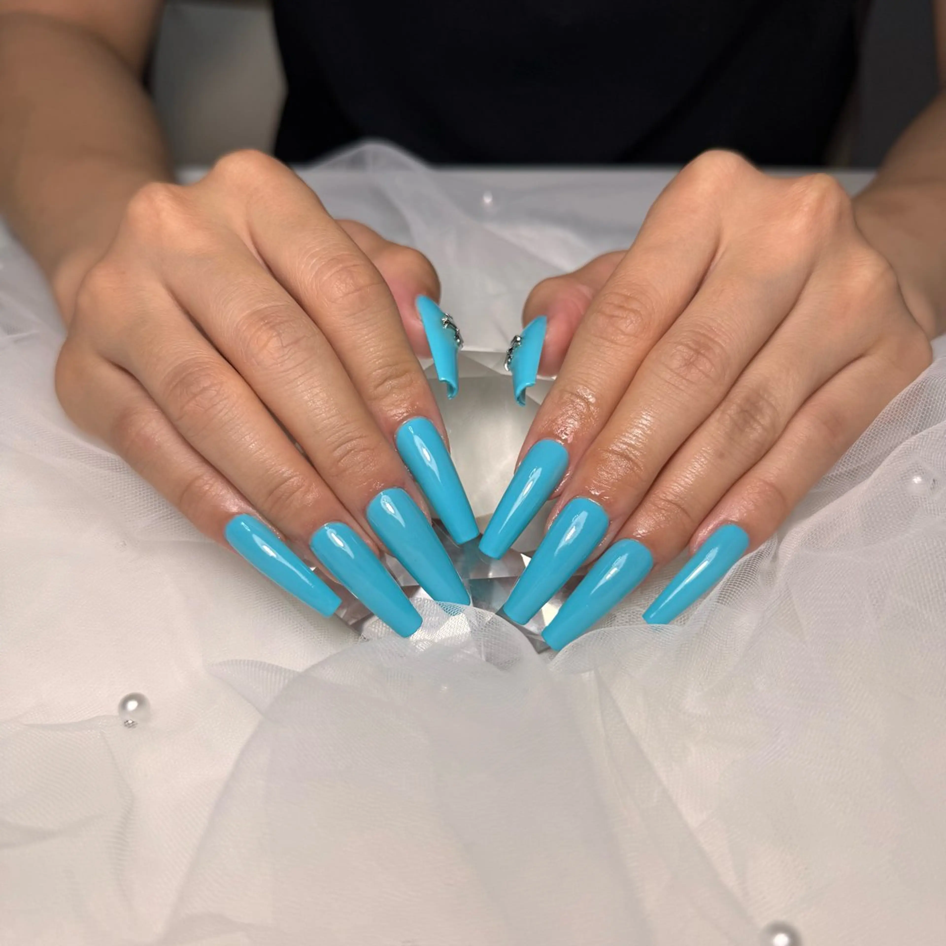 オフ、長さ出し込み🎀 【アプレ】チップ10本ワンカラーorラメグラ✨の写真