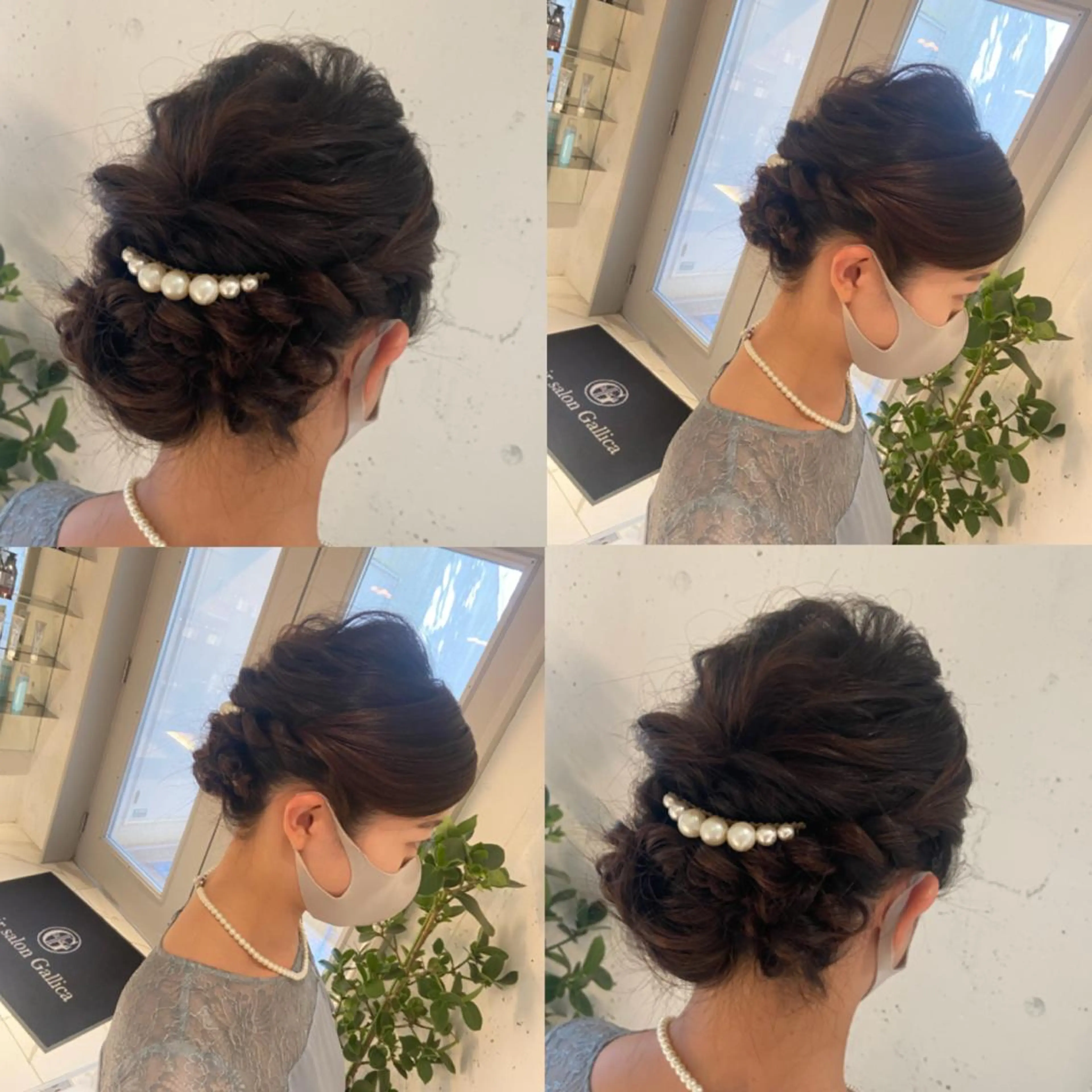 ミディアム ヘアアレンジ 結婚式・ブライダル ヘアセット カジュアルを女っぽく 𝗮𝘆𝗮𝗰𝗼のヘアスタイル