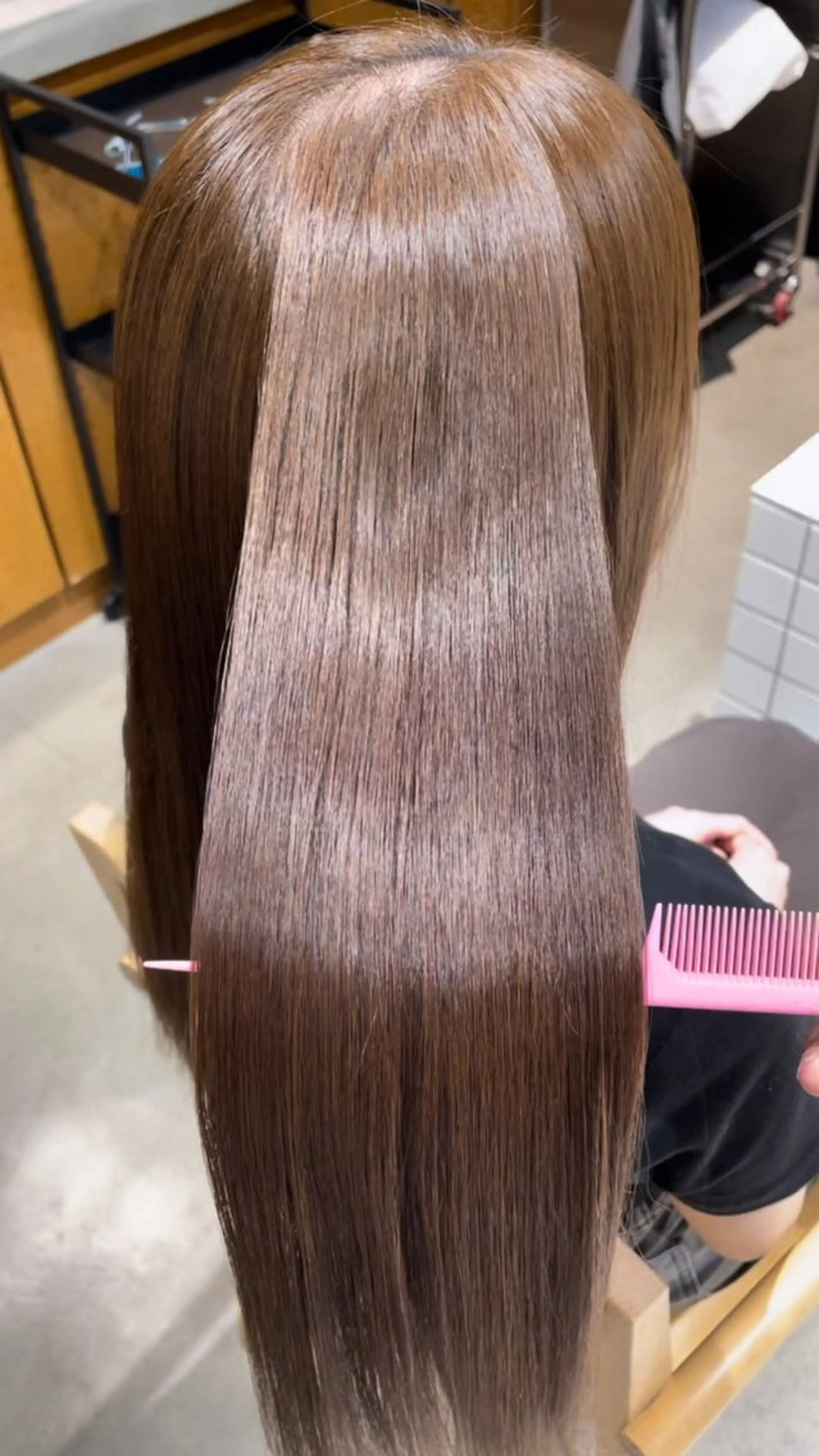 ロング パーマ 縮毛矯正 頼金 愛海のヘアスタイル