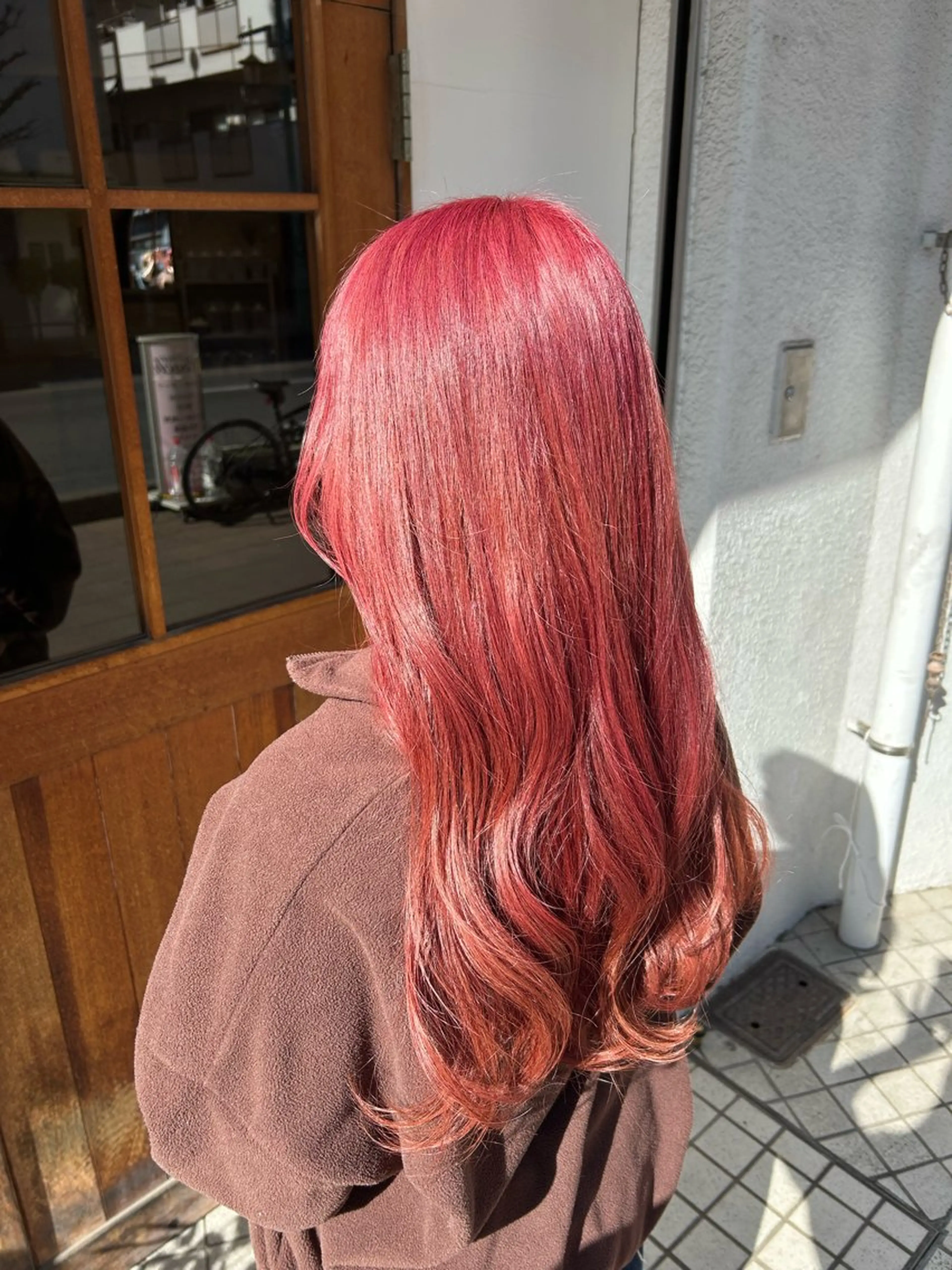 ロング カラー ヘアカラー トリートメント あずま みゆのヘアスタイル