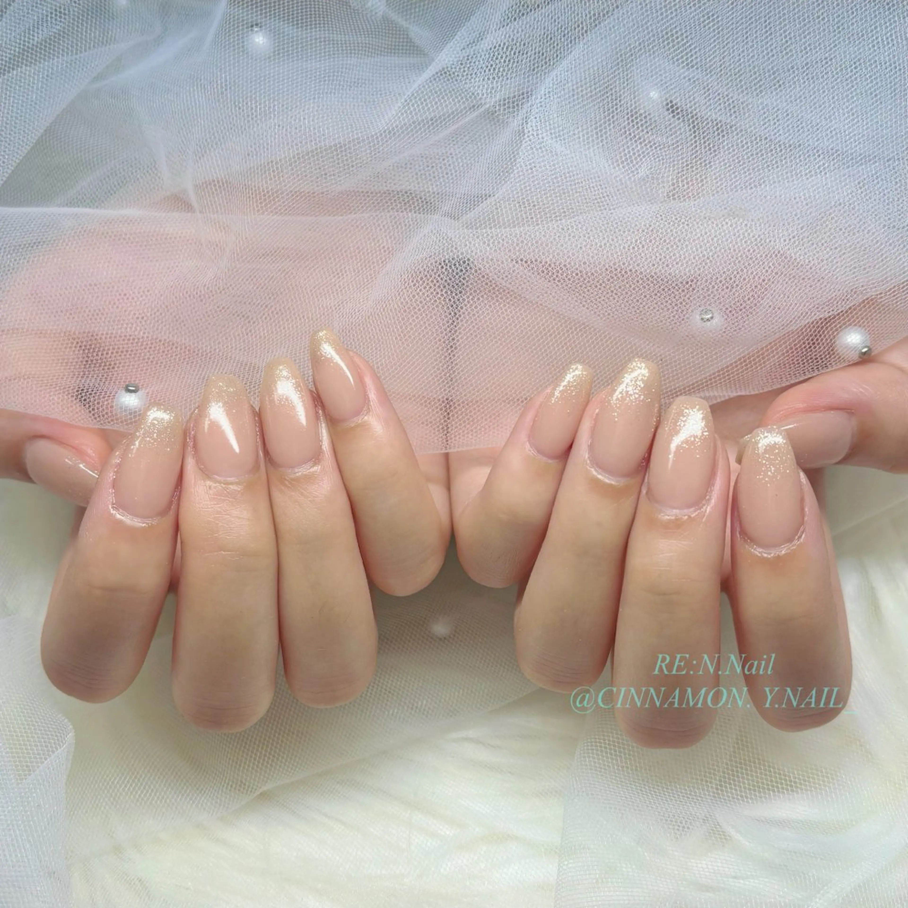 ネイル ハンドネイル Yuna🩵 RE:N.Nailのネイルデザイン