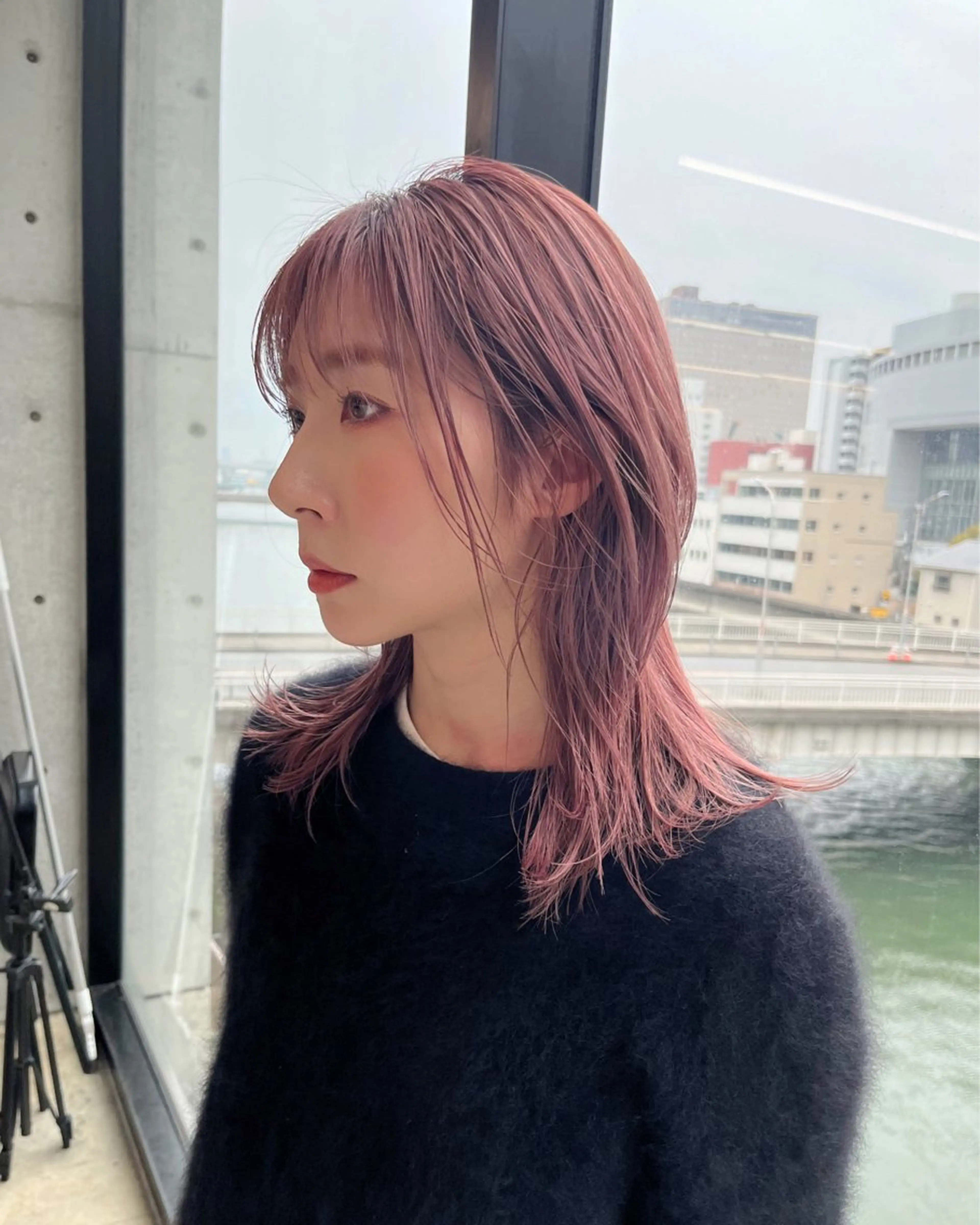 ミディアム カラー ヘアカラー ダブルカラー/ ケアブリーチ/クニトのヘアスタイル