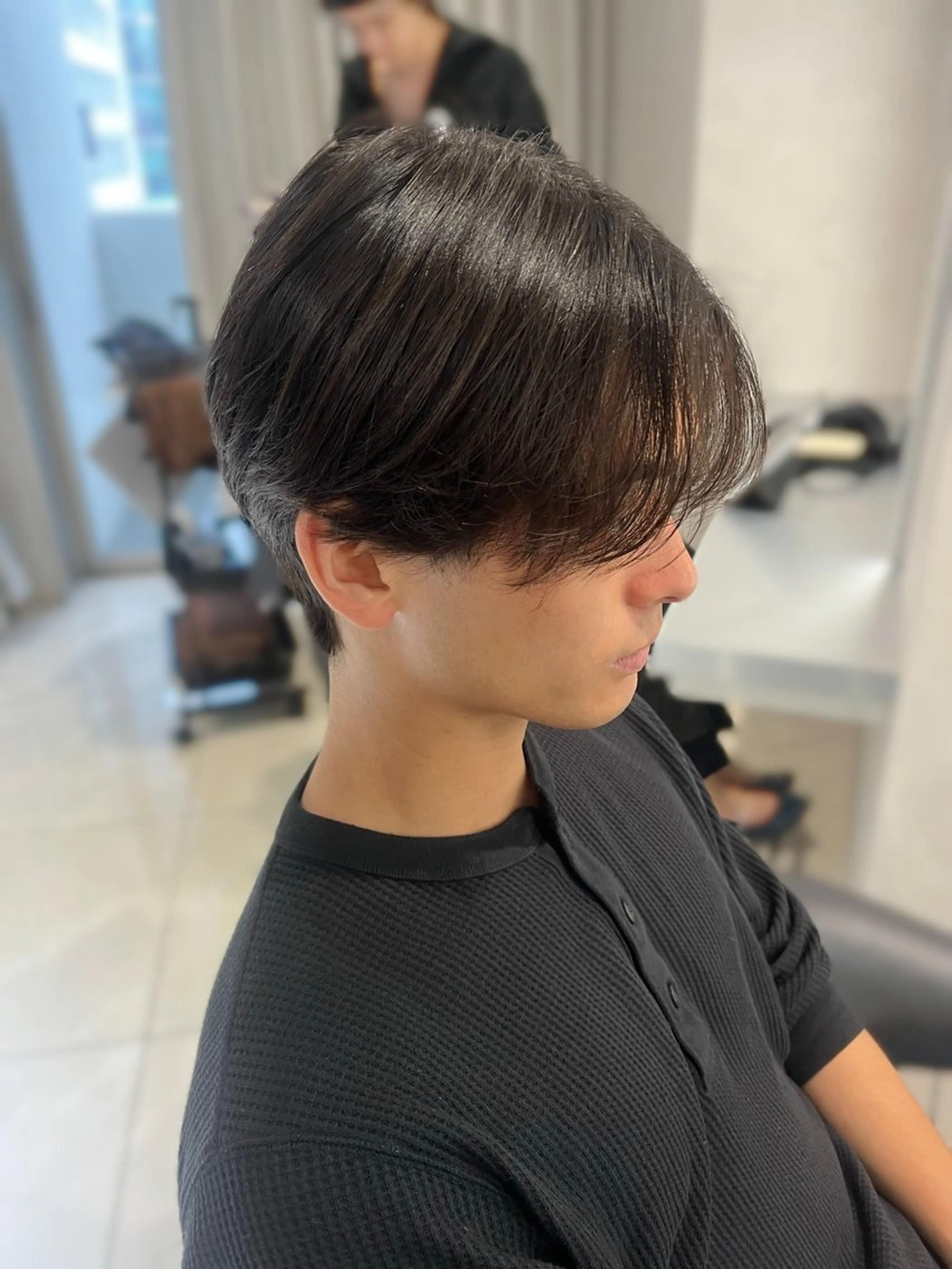 パーマ メンズ カット パーマ メンズセンターパート 🇰🇷wakanaのヘアスタイル