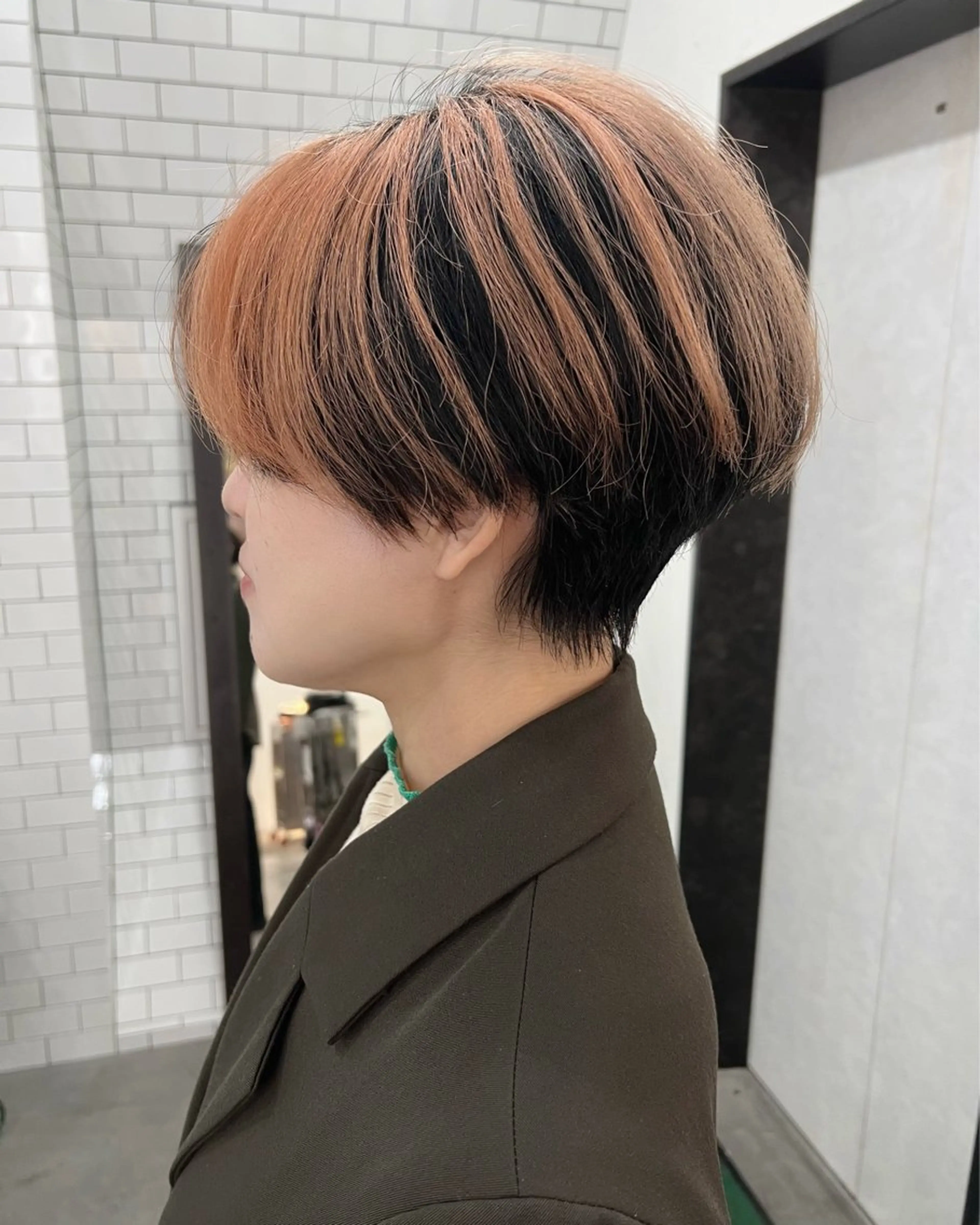 ショート カット ヘアカラー トリートメント 紙屋町ショート /ボブ　パーマ河内蓮のヘアスタイル