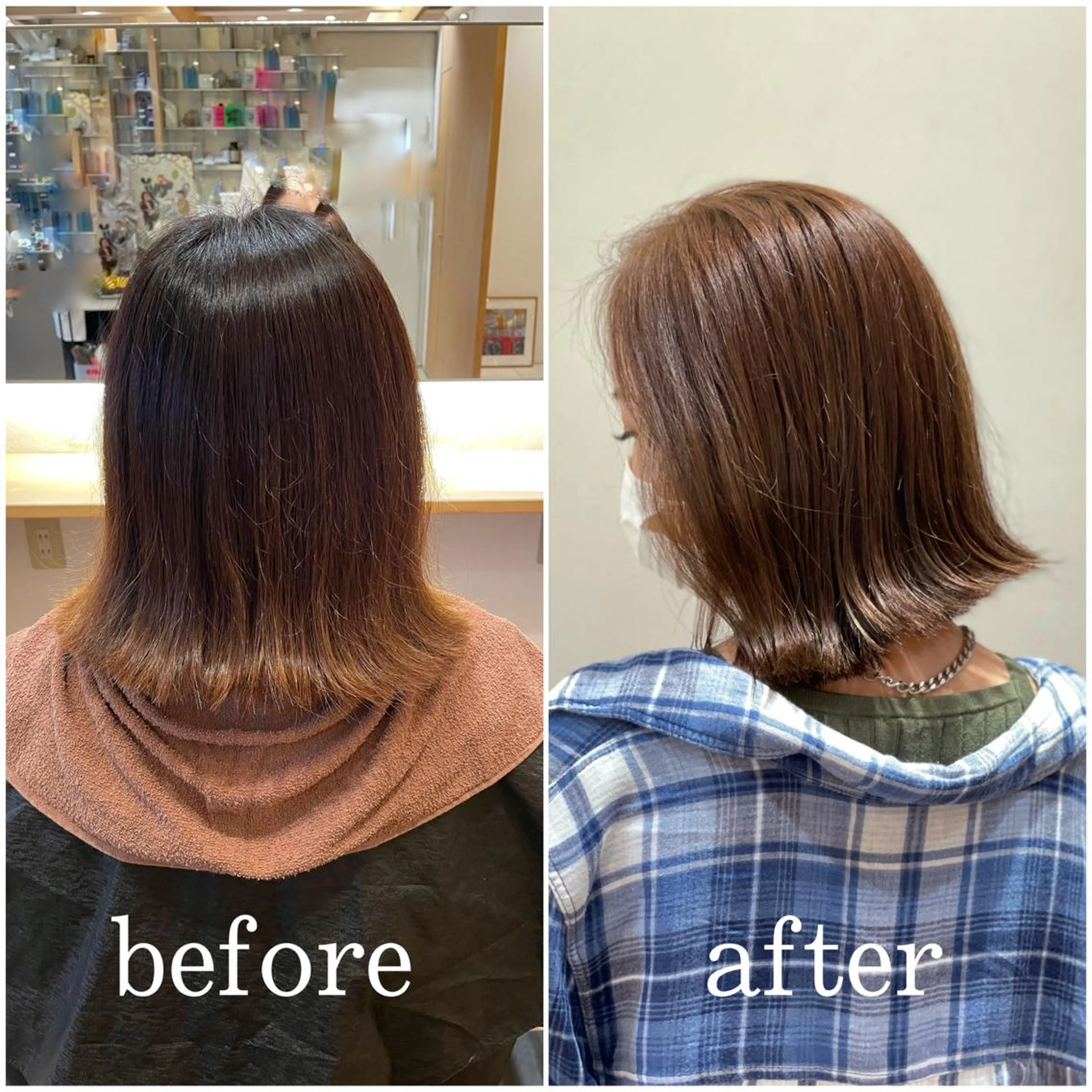 ミディアム カラー 🍊mai🍊 似合わせスタイル🌿のヘアスタイル